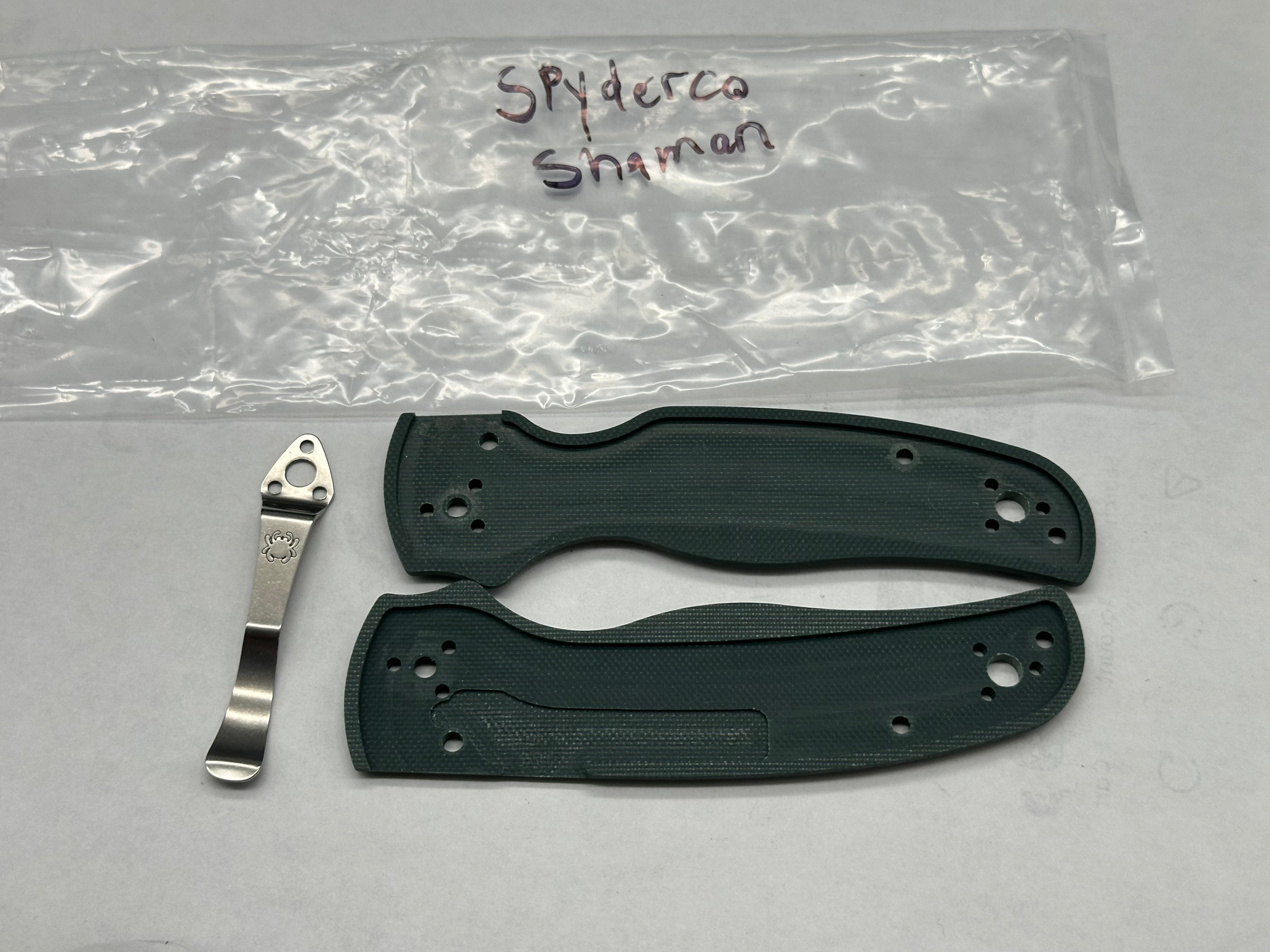 Bundle deal 6 sets of Spyderco scales & clips