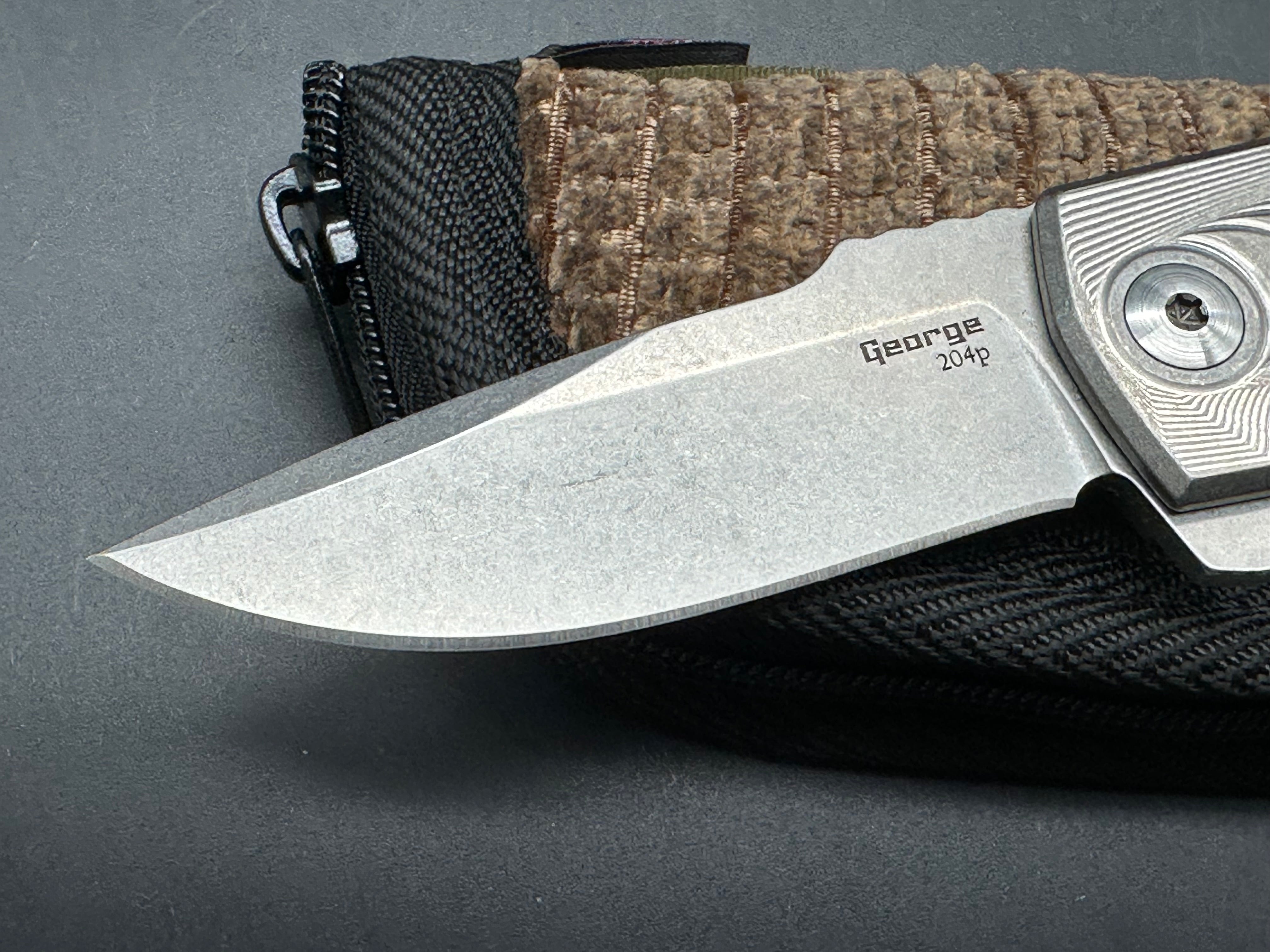 Les George VECP Flipper (Morph Pattern), Stonewashed CTS-204P Blade