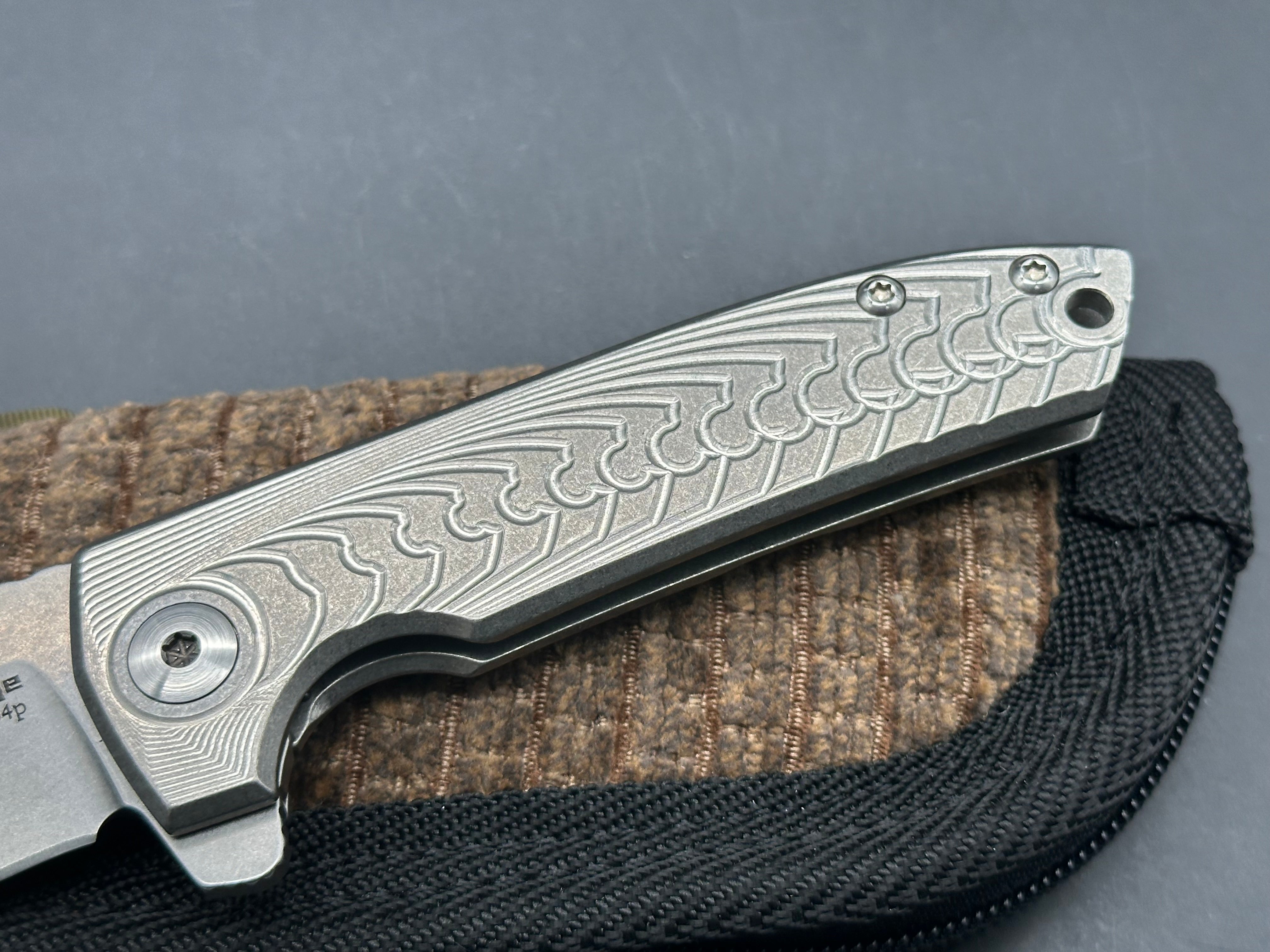 Les George VECP Flipper (Morph Pattern), Stonewashed CTS-204P Blade