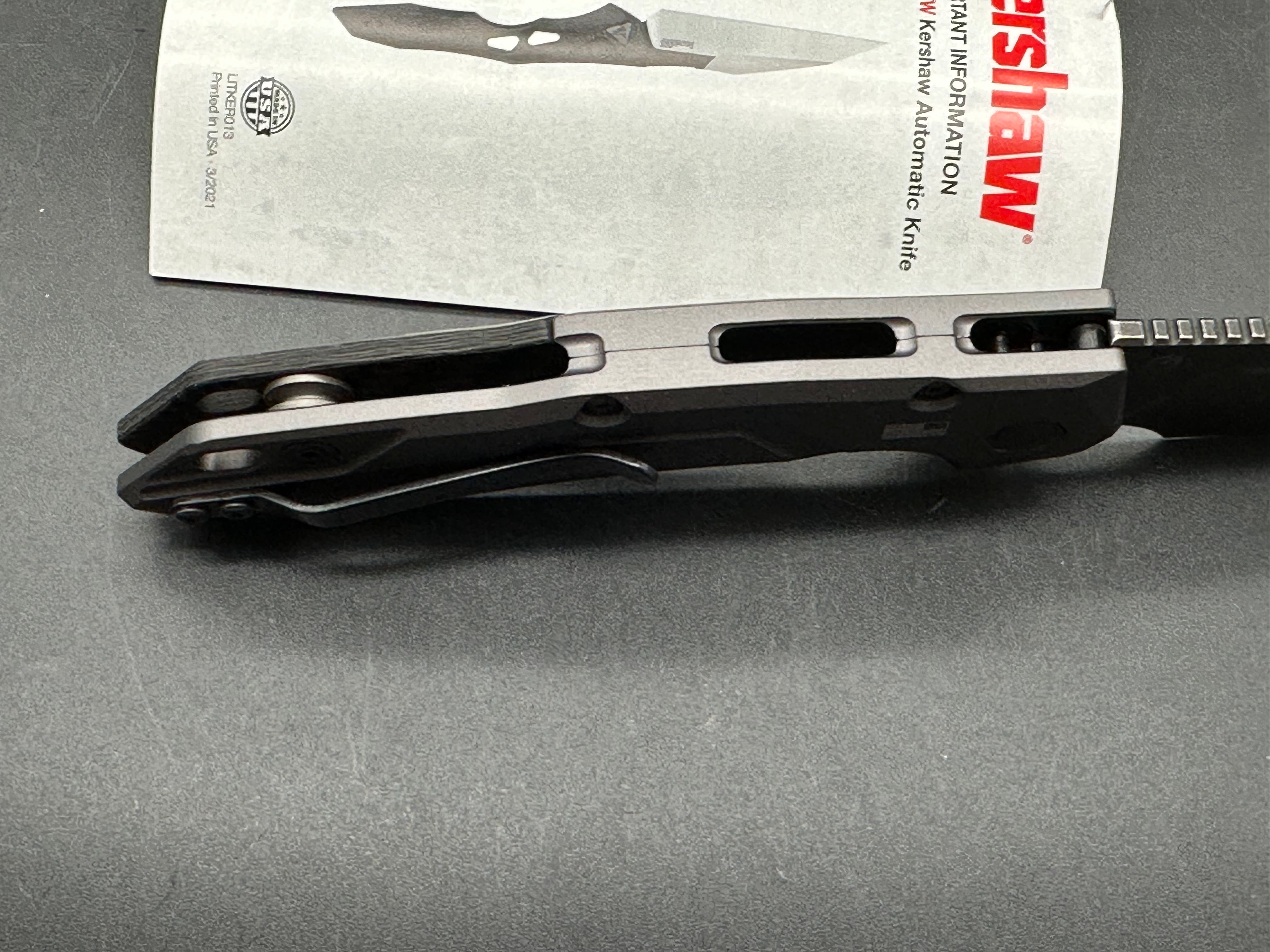 Kershaw Launch 14 Auto Black stonewash CPM154 Grey Aluminum/ Carbon Fiber