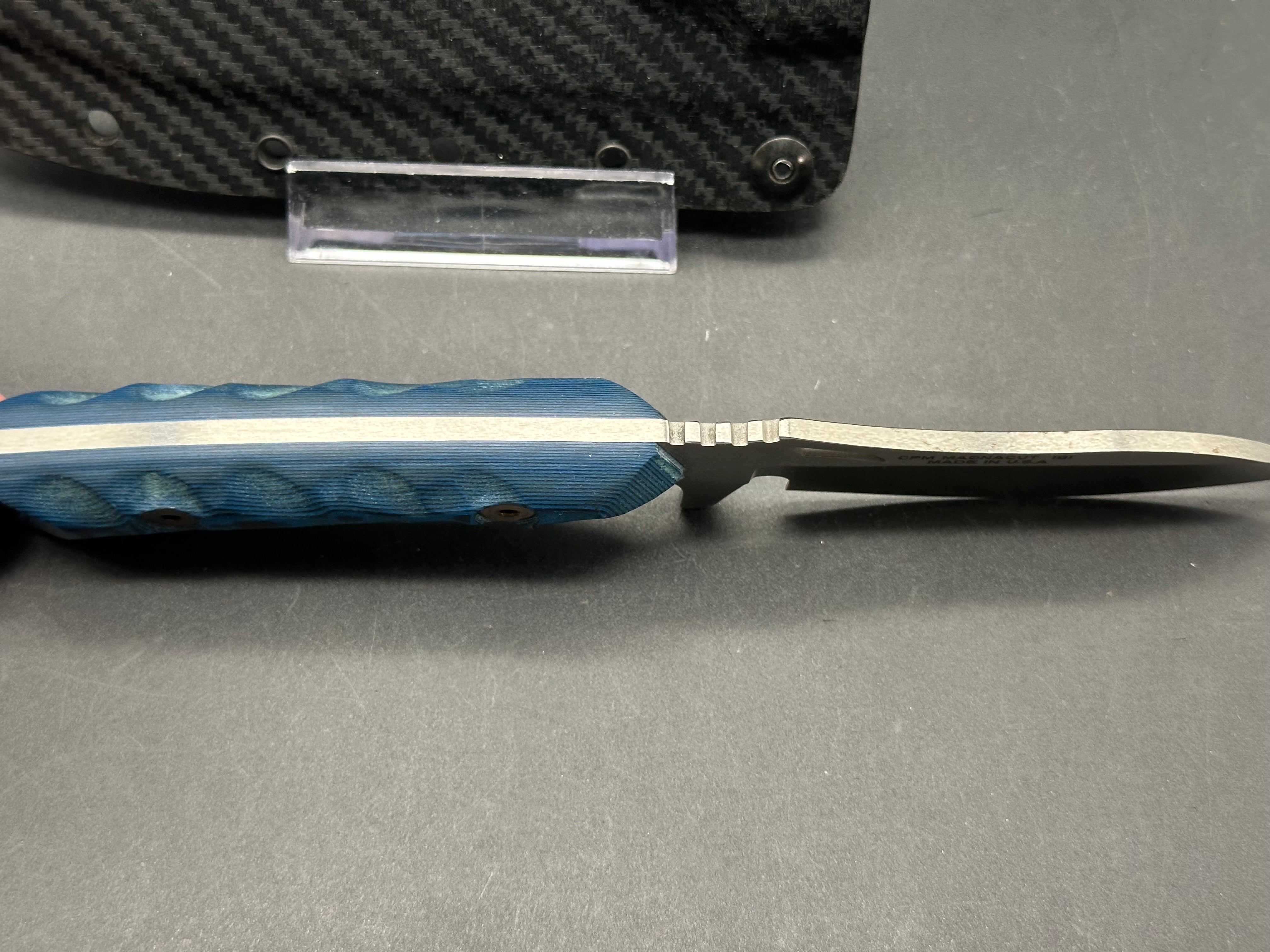Dawson Knives Harvester blue G10 handle w/ Magnacut blade