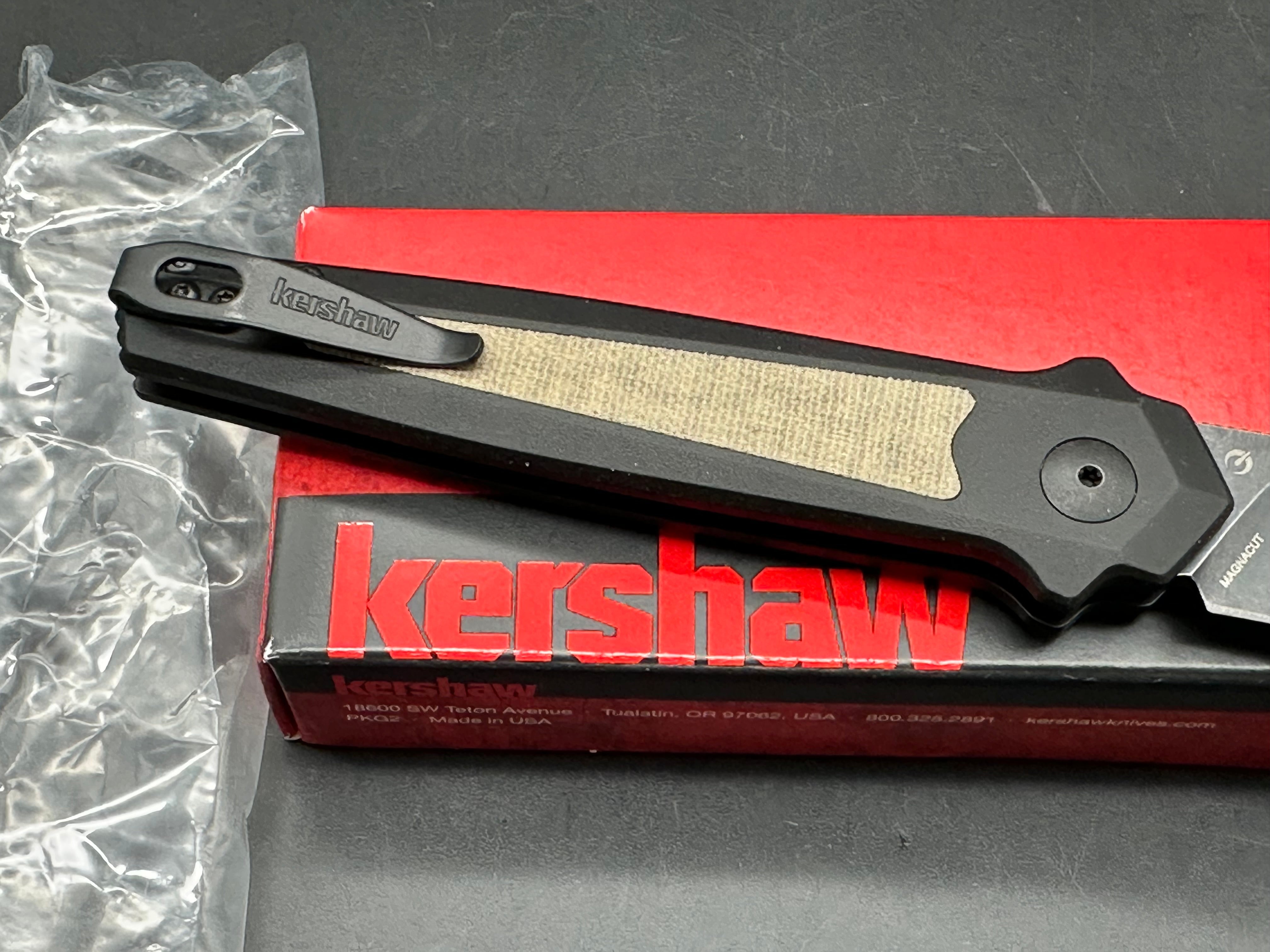 Kershaw Launch 15 Auto Black Stonewash Magnacut Black Aluminum / Micarta