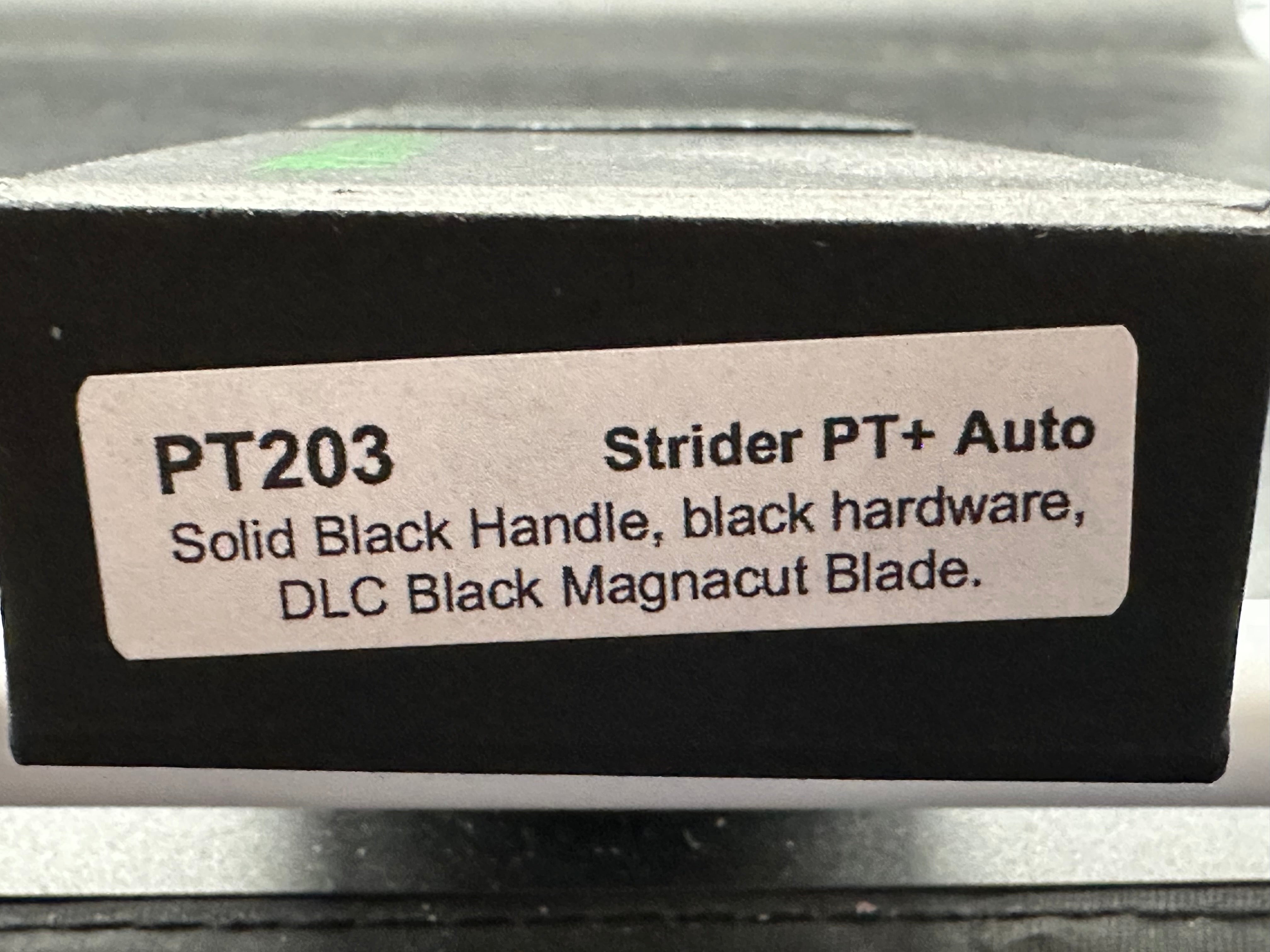 Strider + Pro-Tech PT Automatic Knife Black Aluminum (3" Black) MagnaCut
