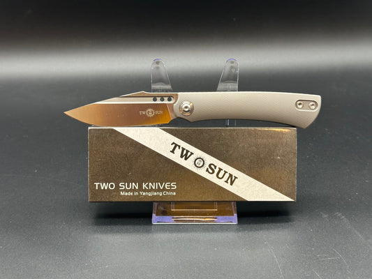 Twosun TS221 Titanium slip joint knife w/M390 blade