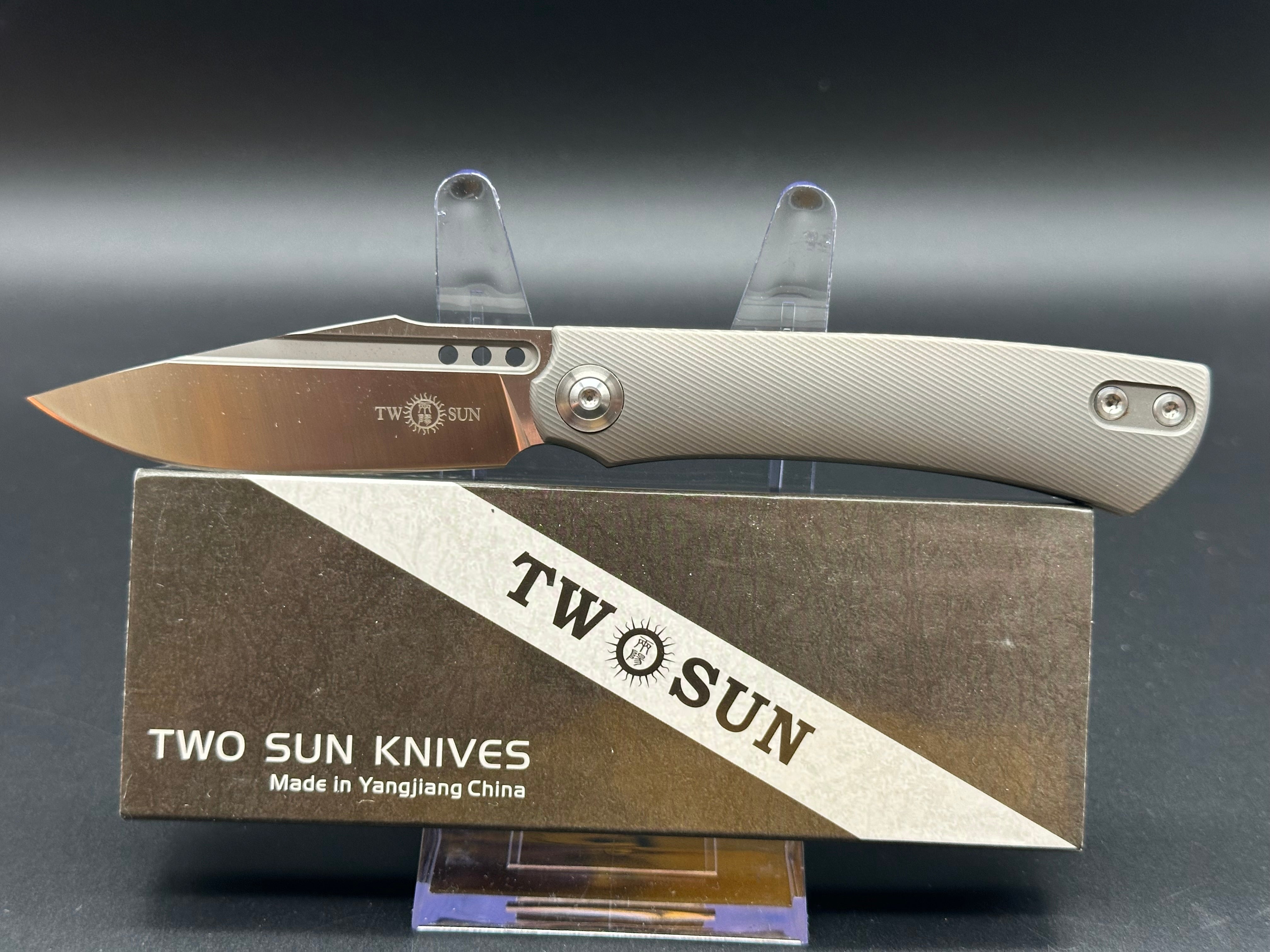 Twosun TS221 Titanium slip joint knife w/M390 blade