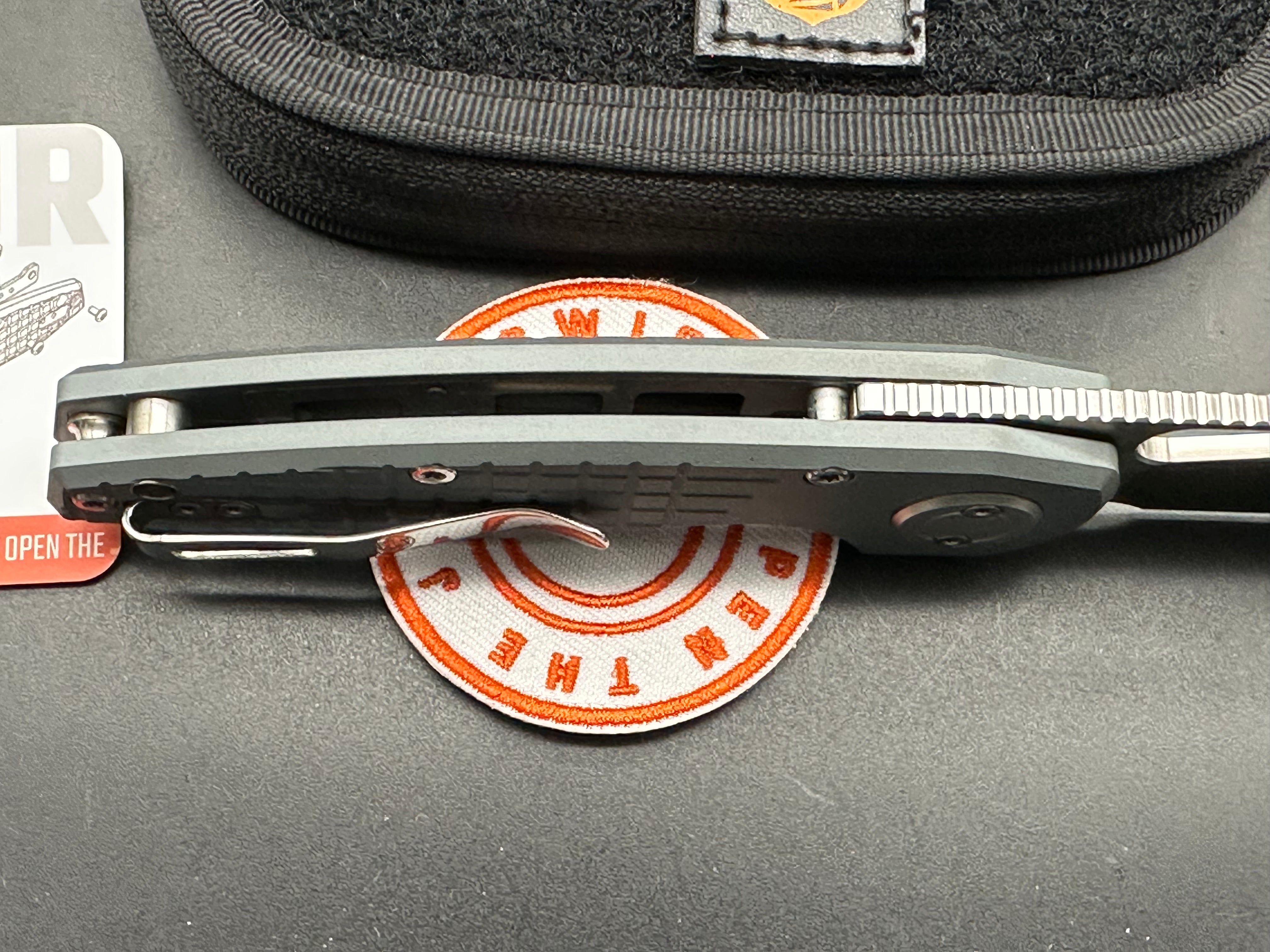 Vosteed Ankylo, Satin Elmax Blade, Gray Aluminum Handles