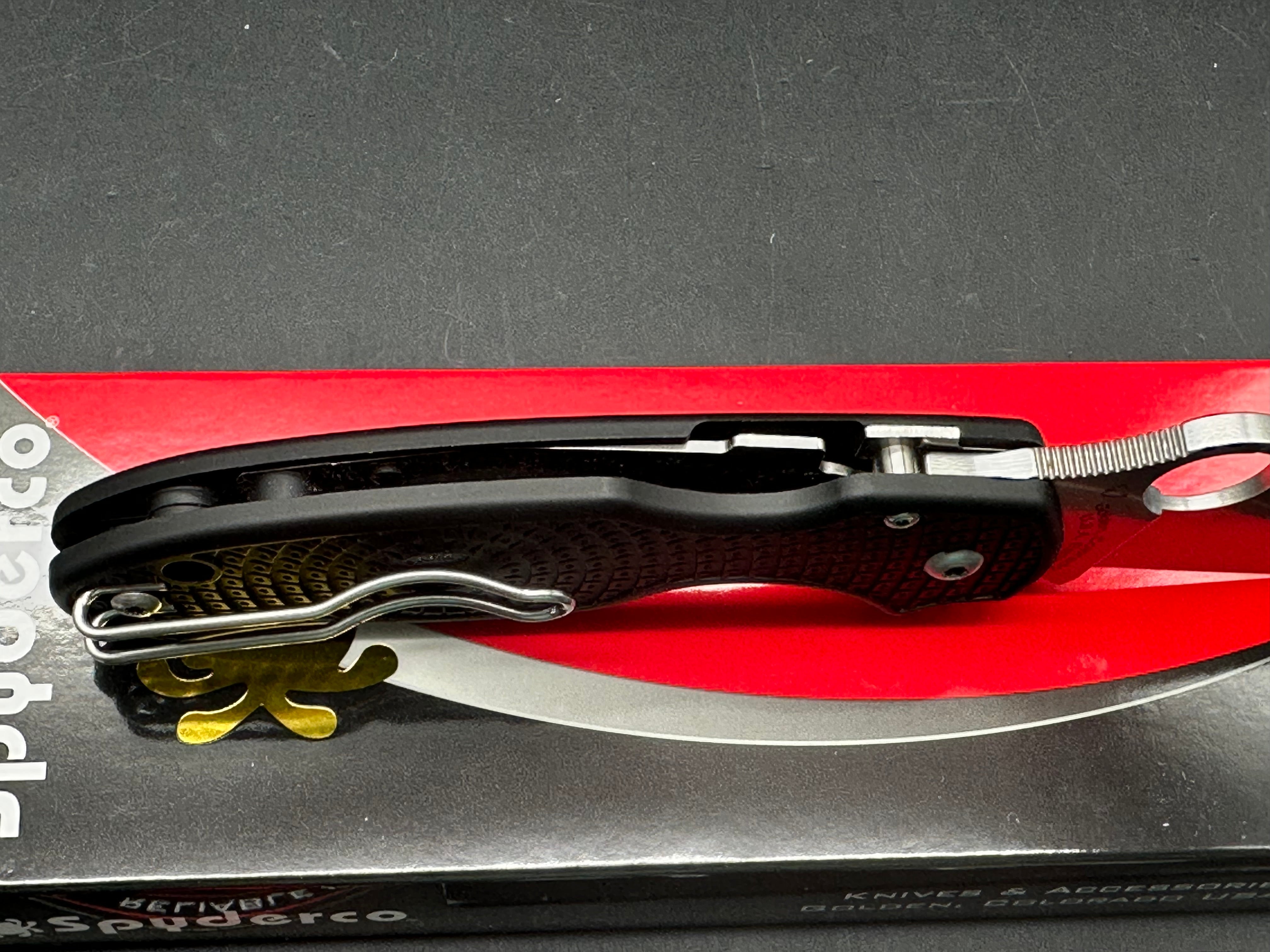 Spyderco Para 3 Lightweight (NEW), 2.93" CPM CTS BD1N Stonewash Blade with Black FRN Scales