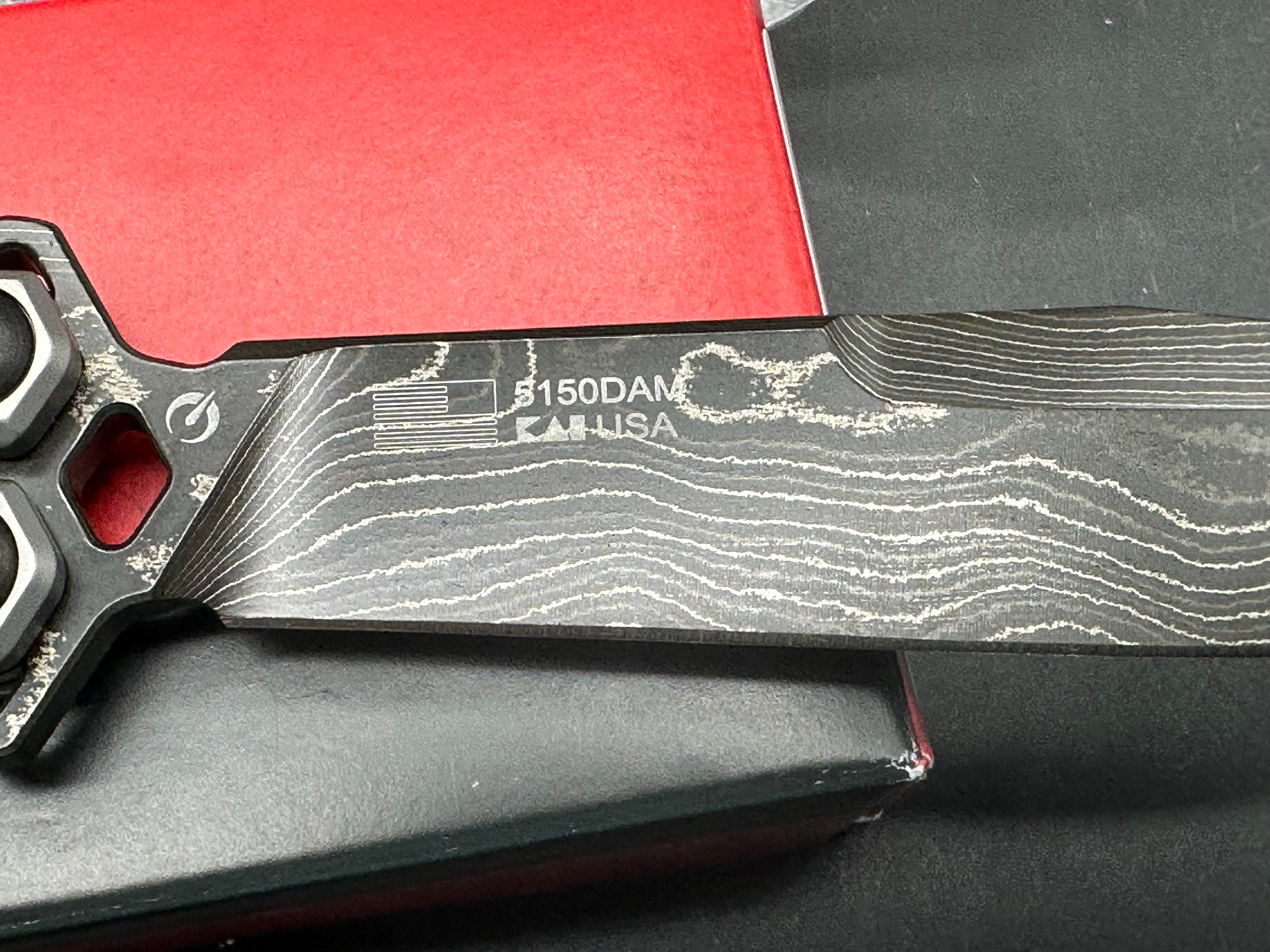 Kershaw Lucha Balisong Butterfly Knife Gray Stainless (4.5" Damascus)