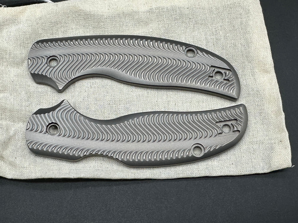 Spyderco Sage 5 Ti Scales (Parsons Bladeworks) Titanium Ripple Replace