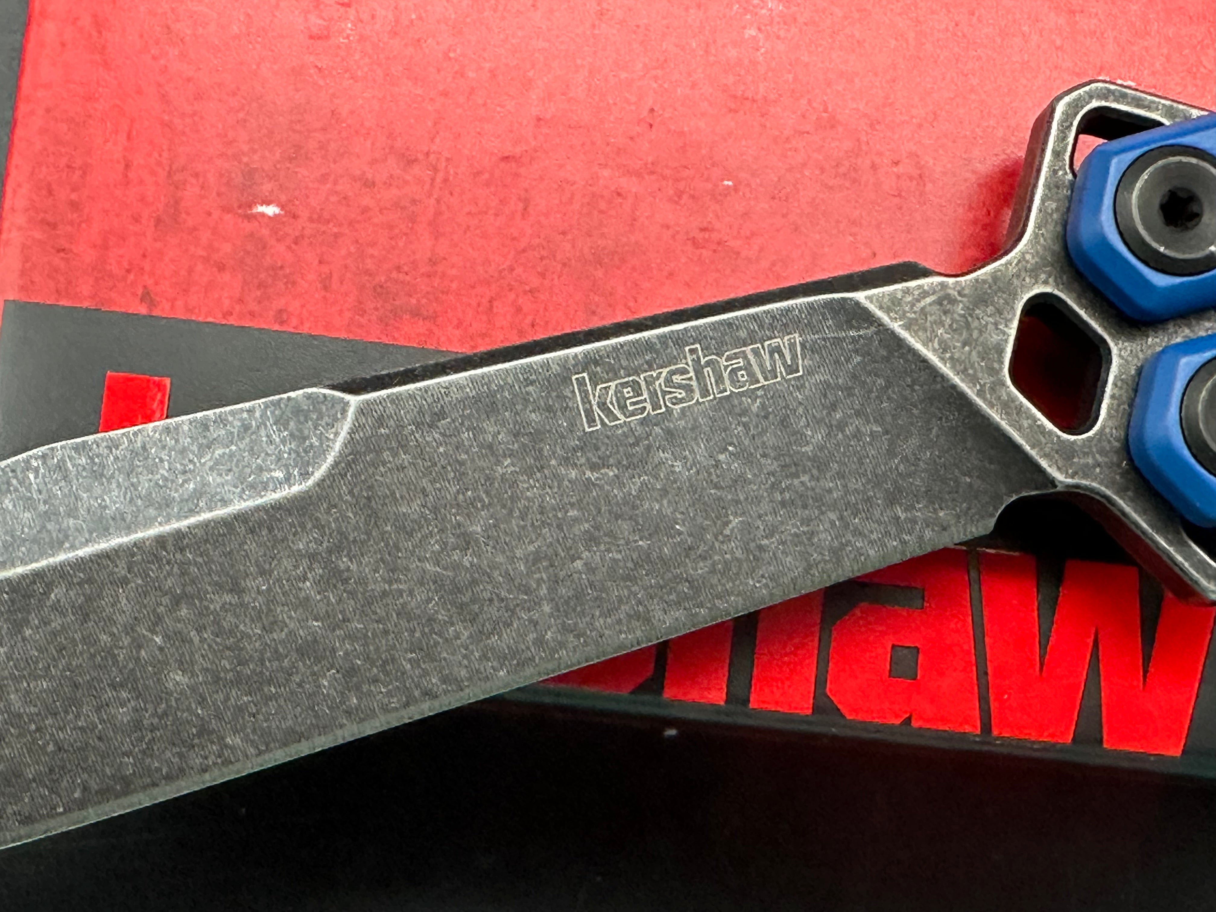 Kershaw Lucha Balisong Butterfly Knife Blue (4.5" Blackwash)
