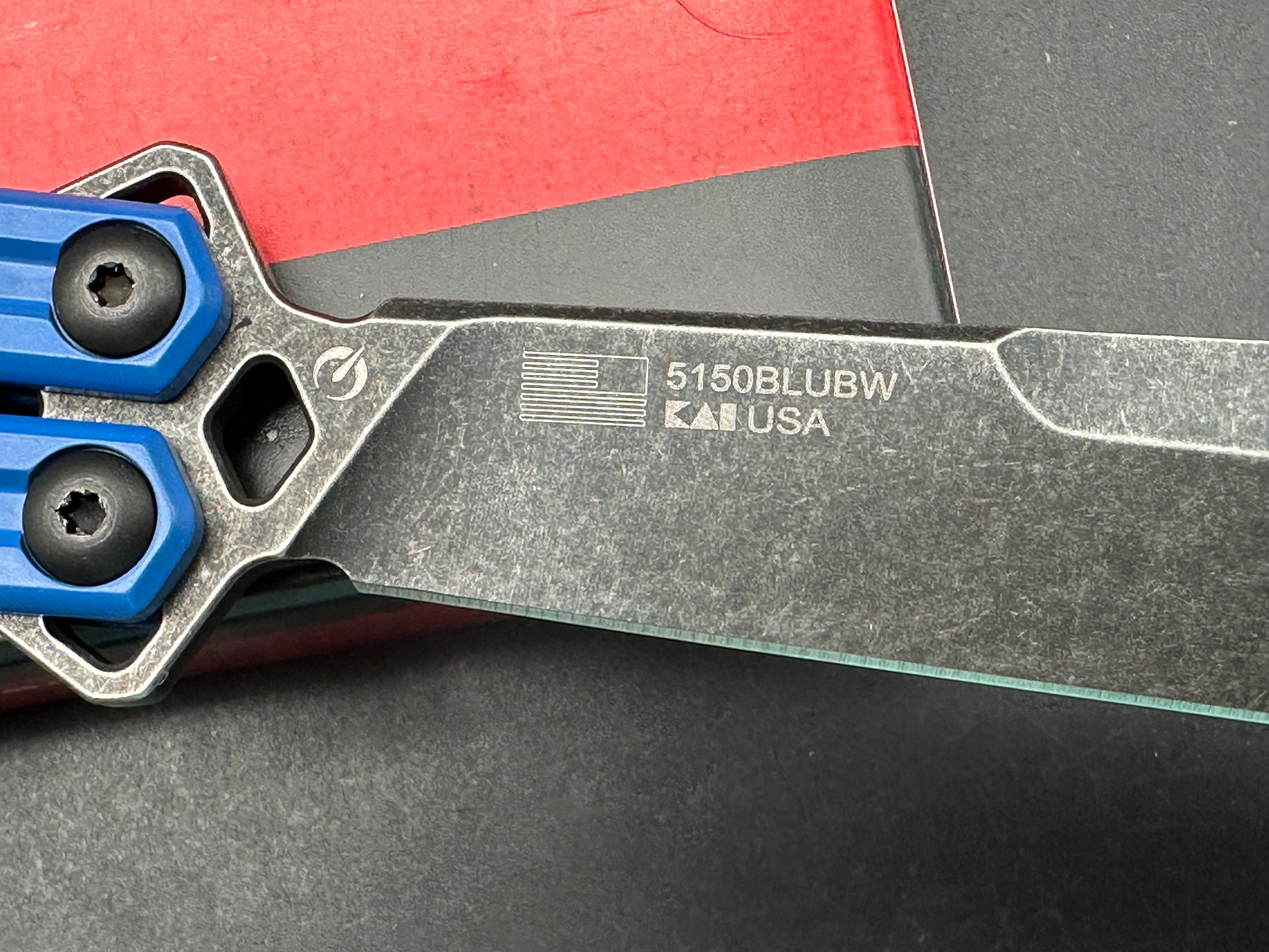 Kershaw Lucha Balisong Butterfly Knife Blue (4.5" Blackwash)