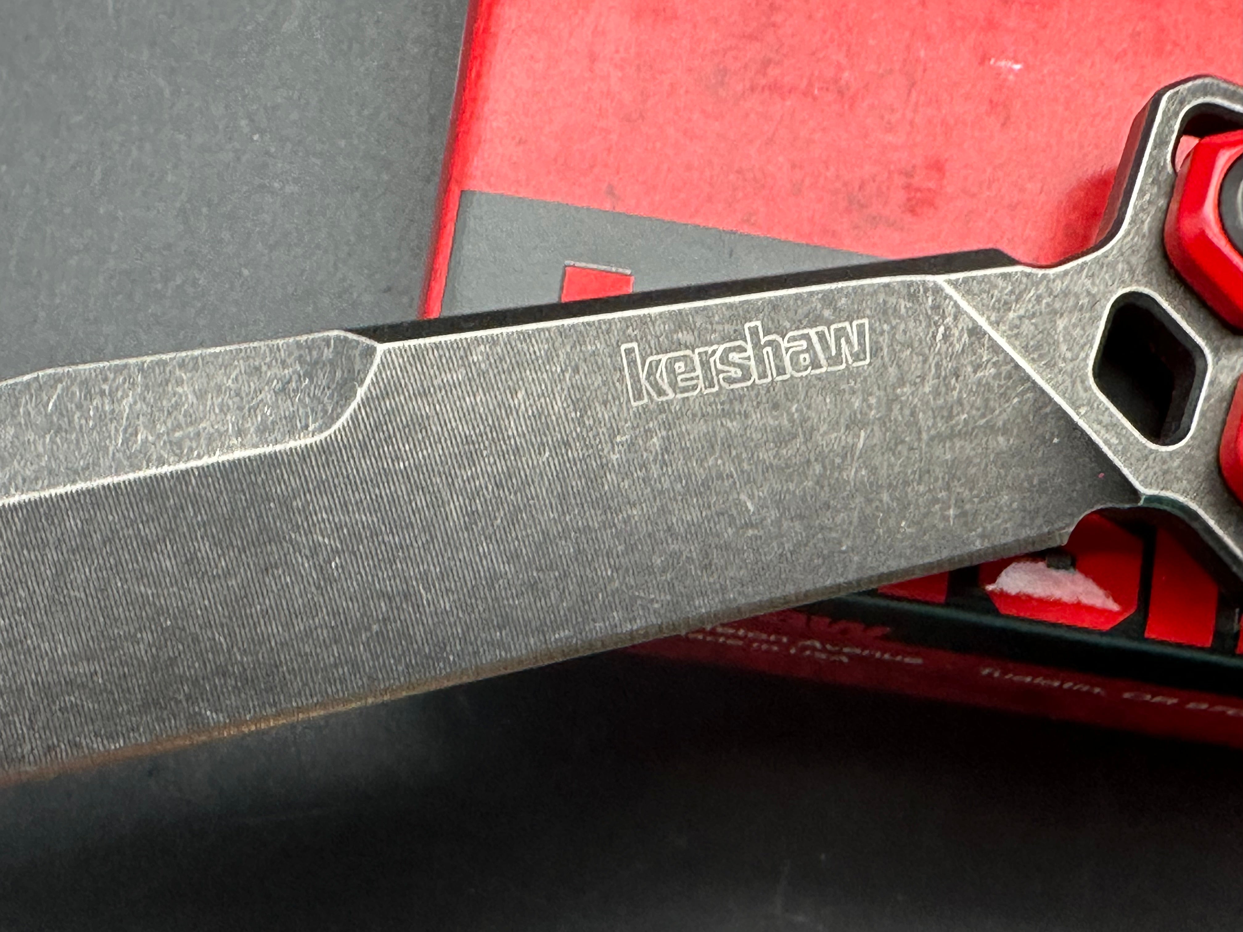 Kershaw Lucha Balisong Butterfly Knife Red (4.5" Blackwash)