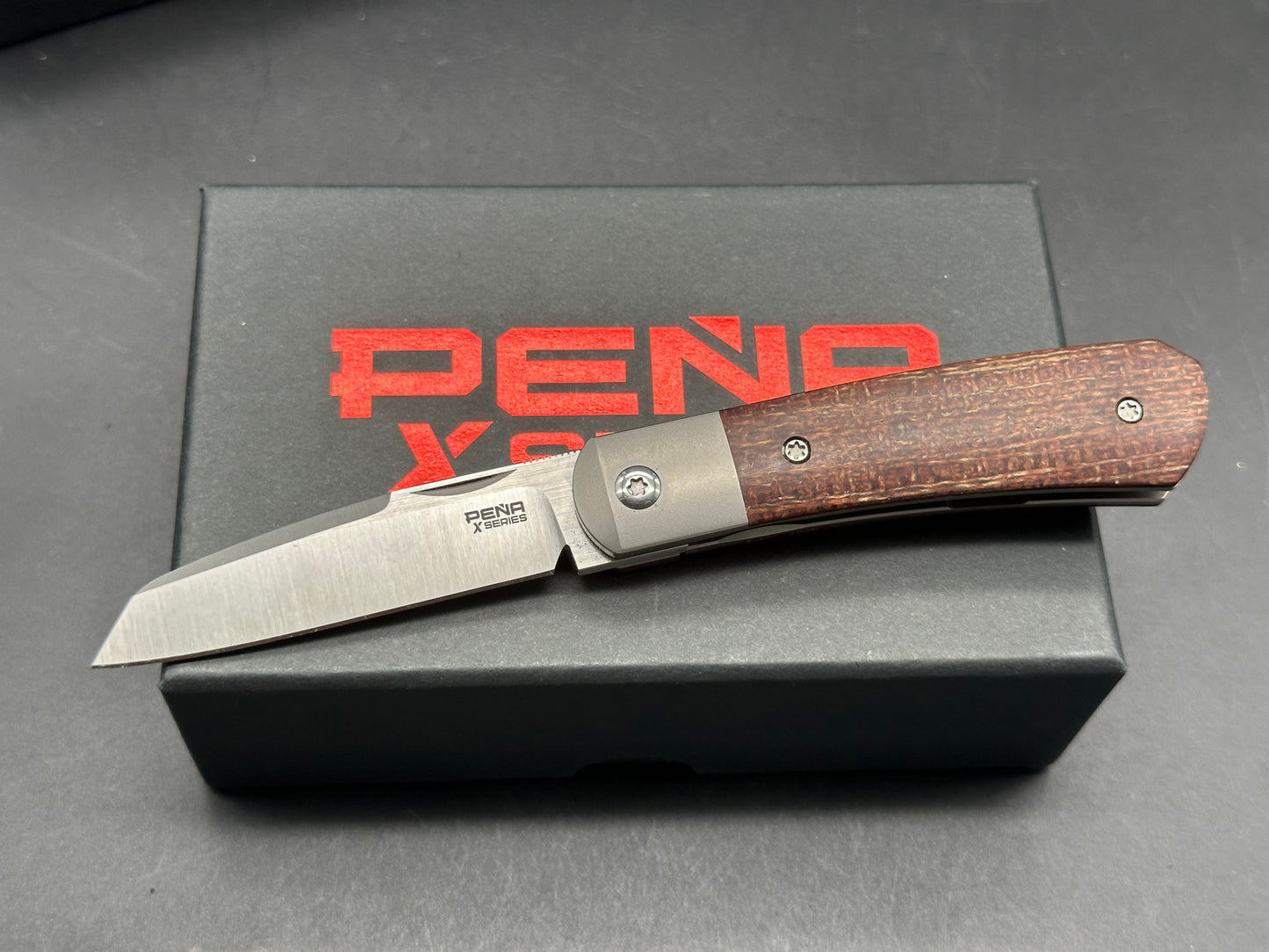 Pena X Apache Brown Burlap Micarta M390