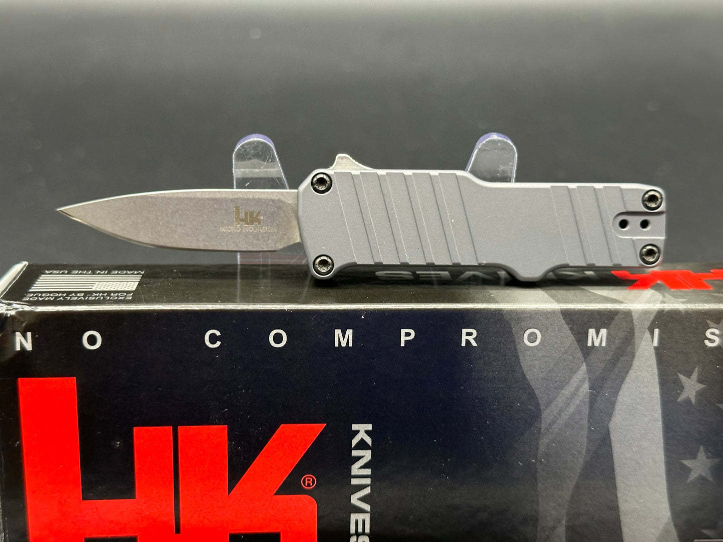 Hogue Micro Incursion D/E OTF Automatic Knife Gray Aluminum