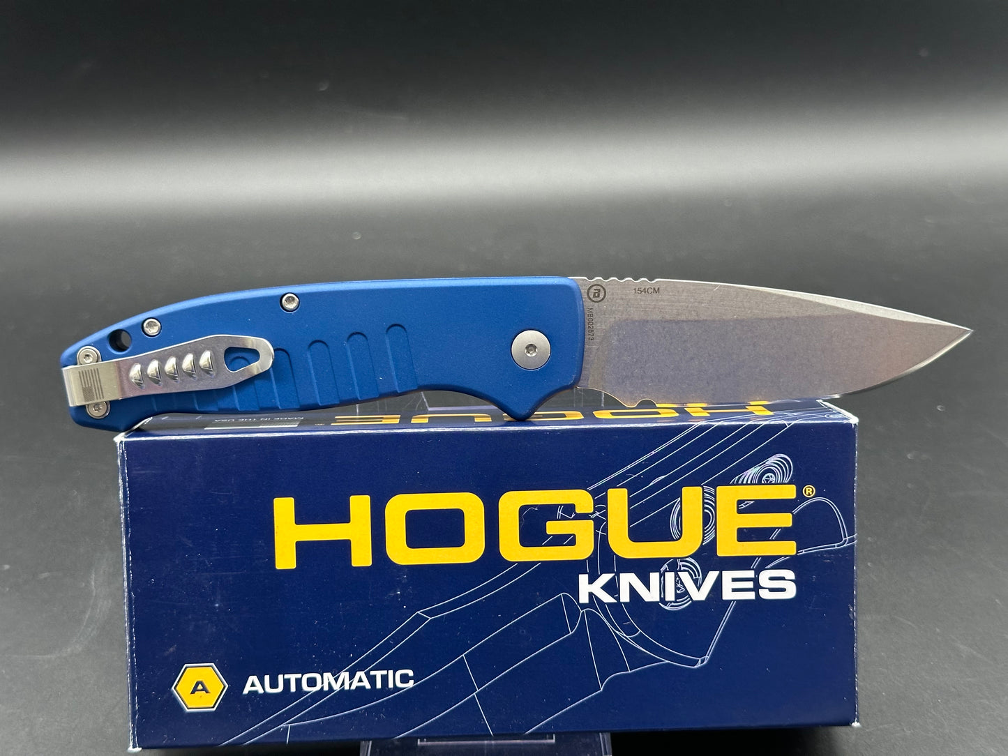 Hogue Ballista Drop Point Automatic Knife Matte Blue