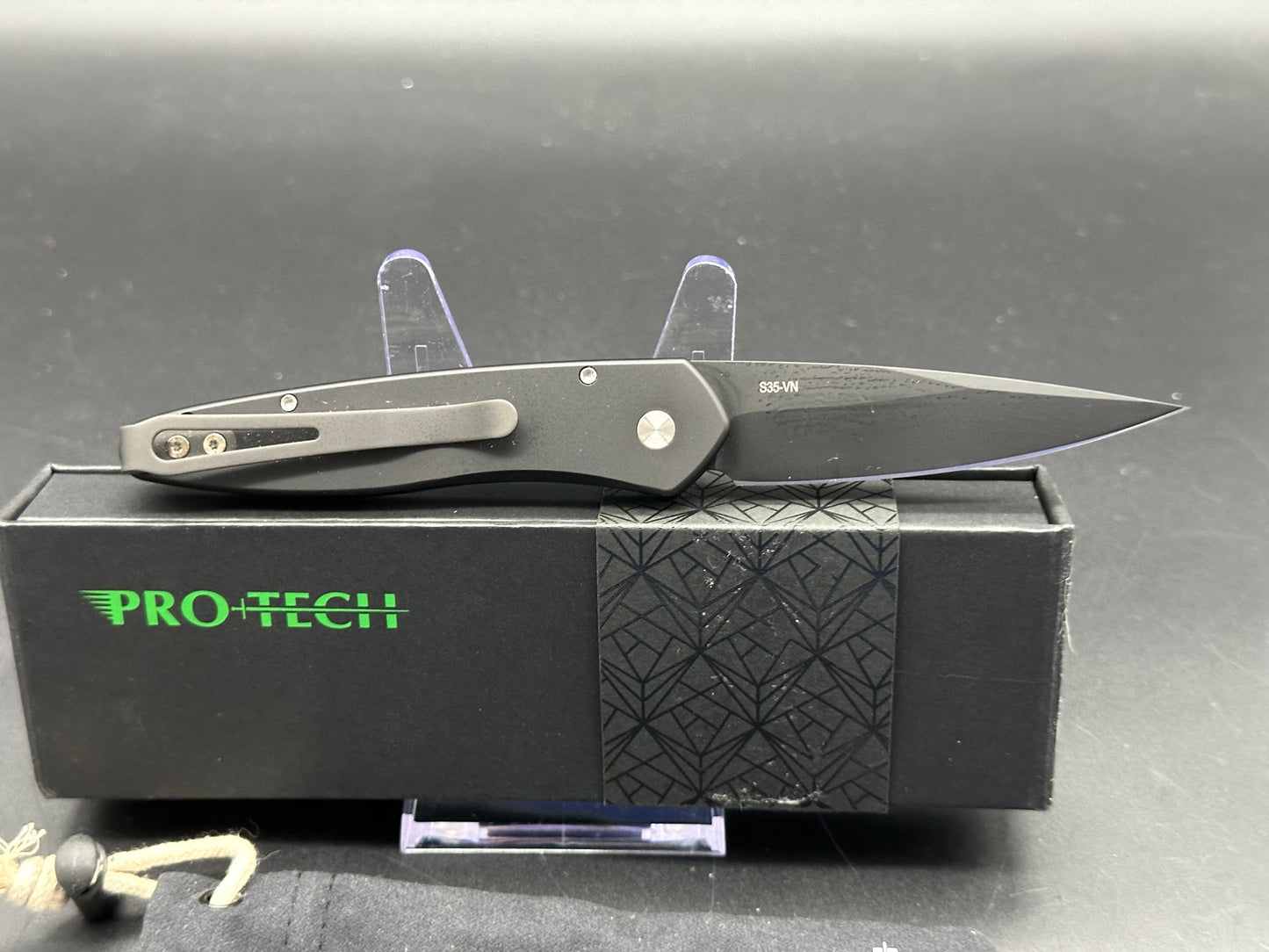 ProTech Newport Tuxedo Automatic Knife Black/Ivory Micarta (3" Black)