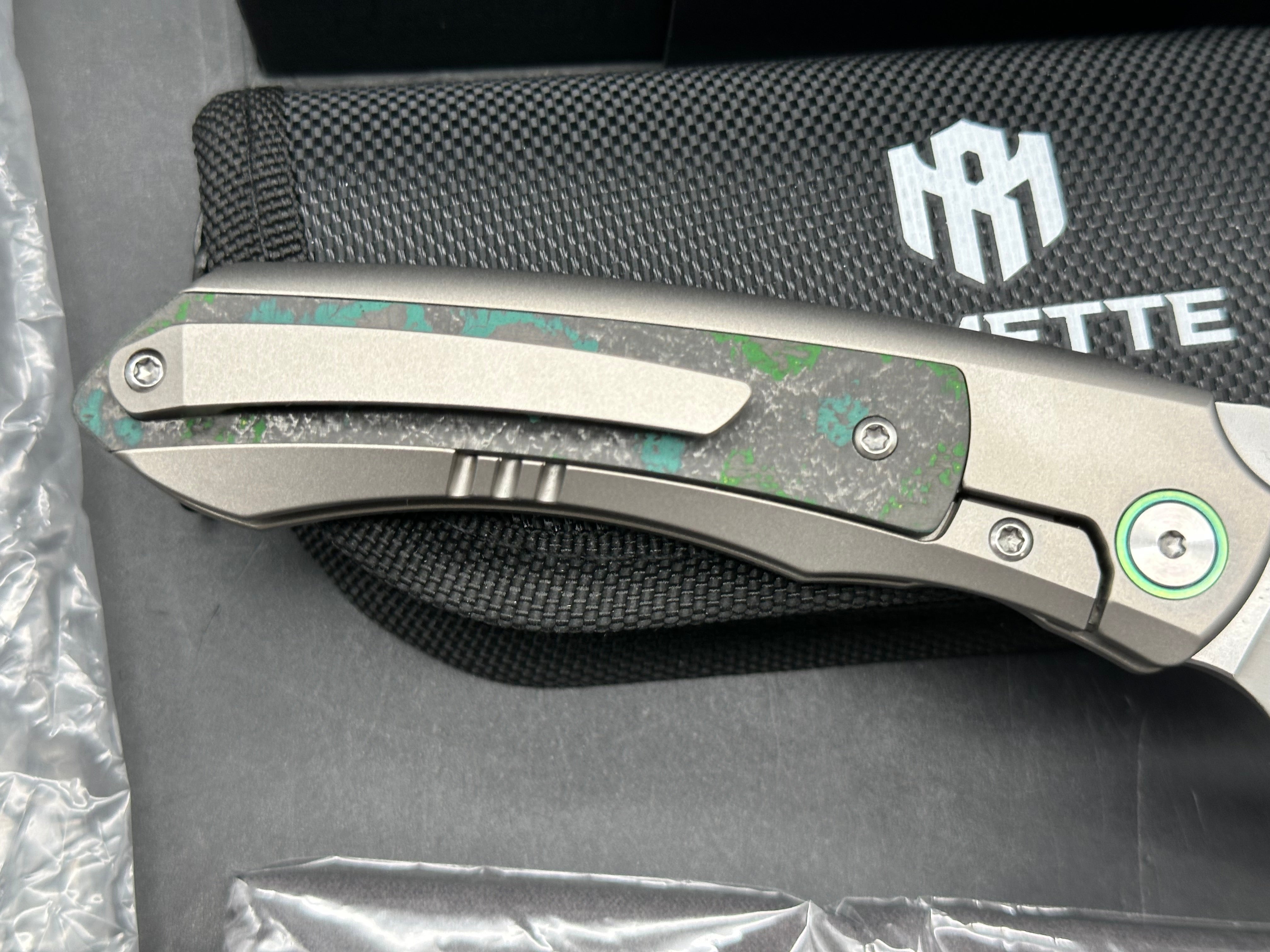 REMETTE RT-ORCA TITANIUM & KELP BED CAMOCARBON HANDLE M390 BLADE