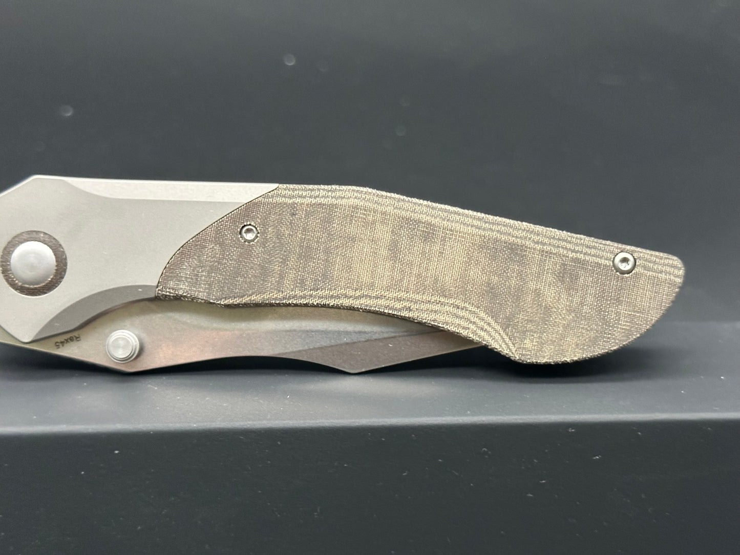 KIZER MYSTIC PAUL MUNKO POCKET KNIFE TITANIUM & MICARTA HANDLE