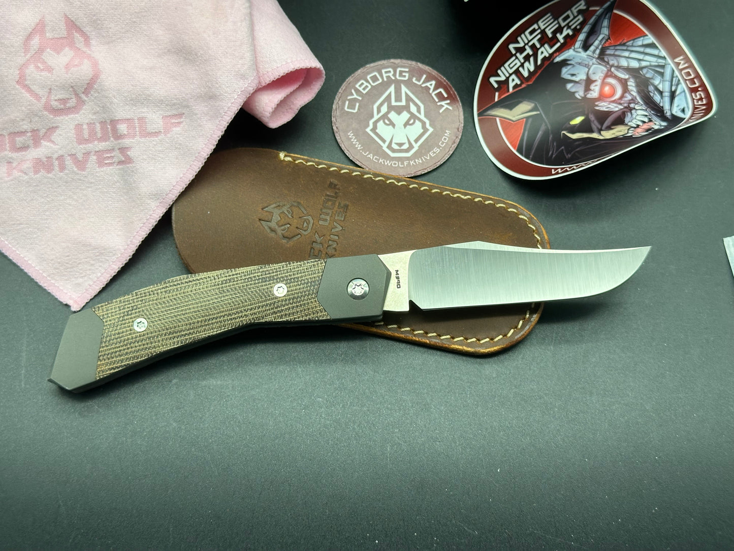 Jack Wolf Cyborg Jack Green Micarta