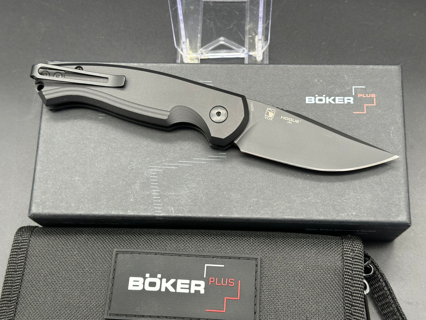 Boker Plus Vox Karakurt Automatic Knife Black Aluminum (3" Black)