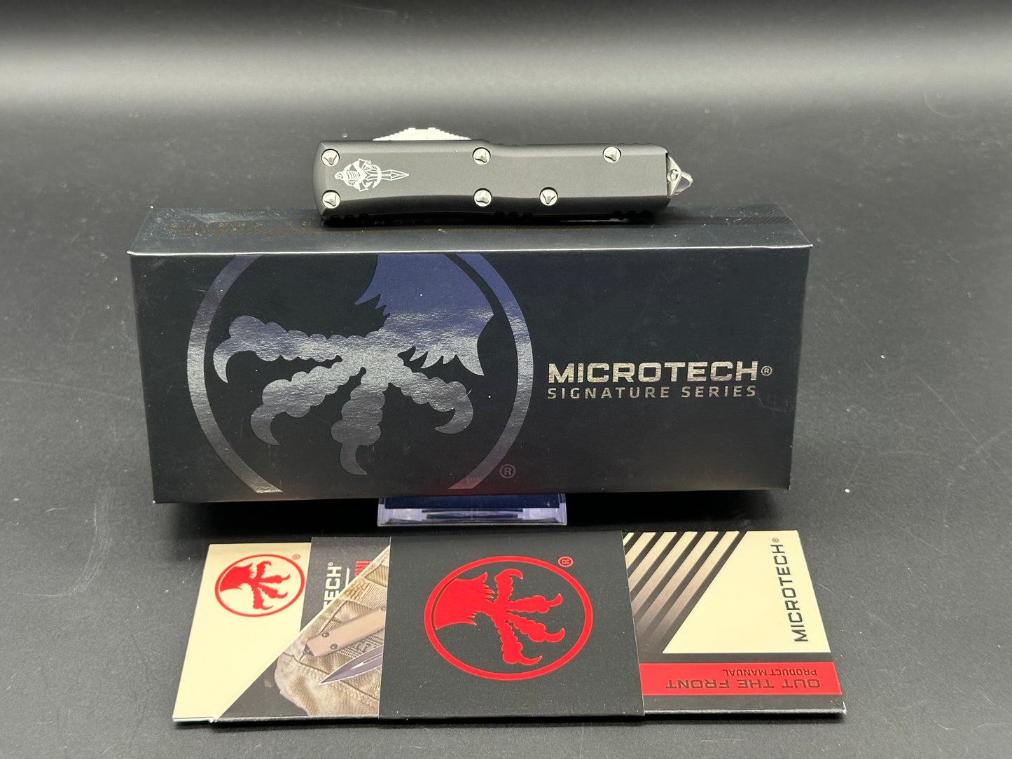 Microtech UTX-85 Hellhound OTF Automatic Knife Black Aluminum (Factory Second)