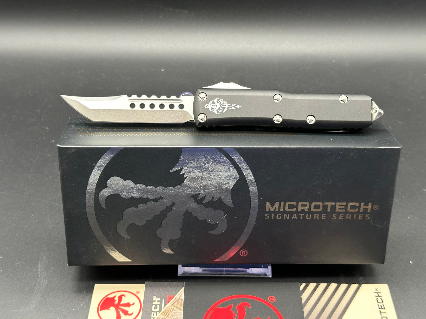 Microtech UTX-85 Hellhound OTF Automatic Knife Black Aluminum (Factory Second)