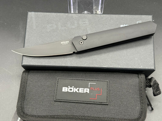 Boker Burnley Kwaiken Automatic Knife Black (3.5" Black)