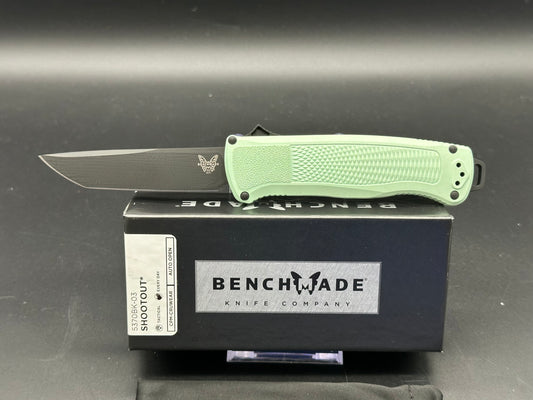 Benchmade Shootout OTF Automatic Knife Sea Foam Green (3.5" Black)