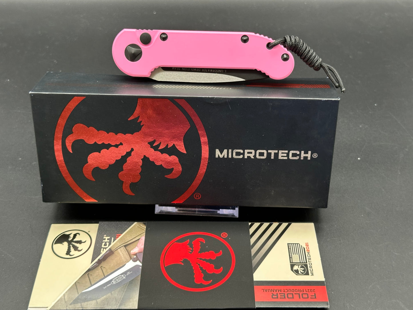 Microtech LUDT Automatic Knife Pink Aluminum (Factory Second)