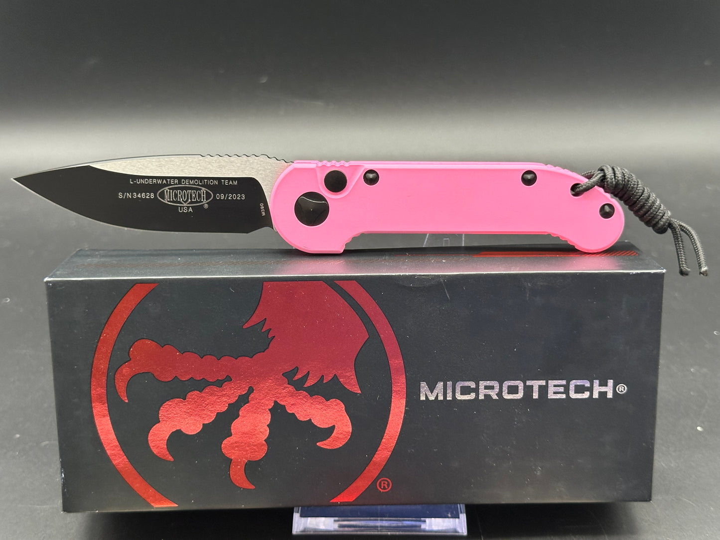 Microtech LUDT Automatic Knife Pink Aluminum (Factory Second)