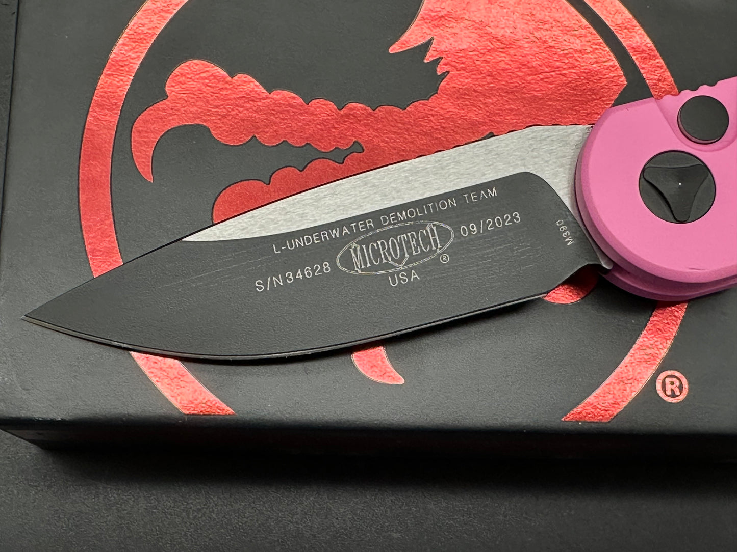 Microtech LUDT Automatic Knife Pink Aluminum (Factory Second)