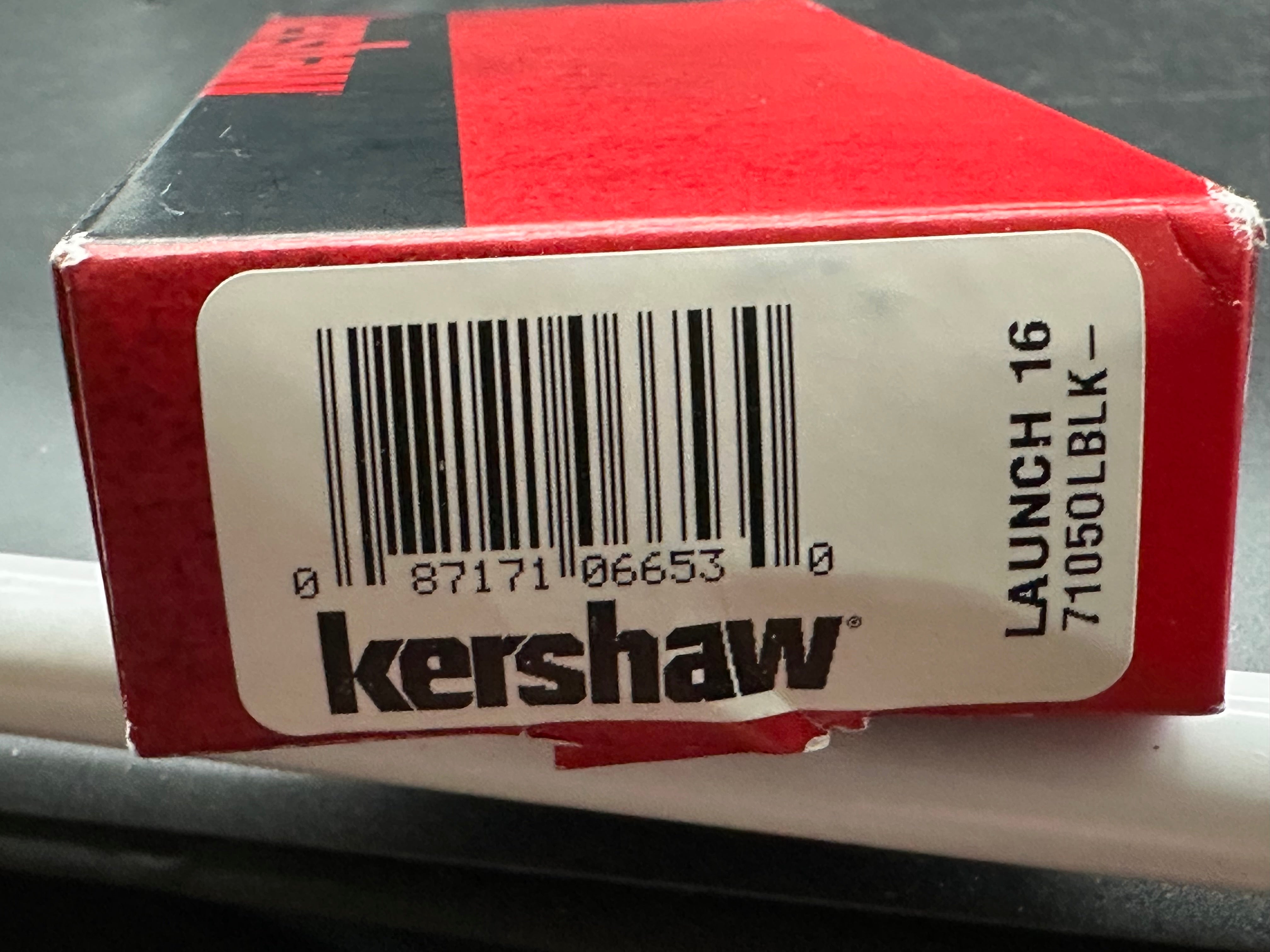 KERSHAW LAUNCH 16 SIDE OPENING AUTO KNIFE OLIVE/BLACK ALUMINUM HANDLE TANTO M4