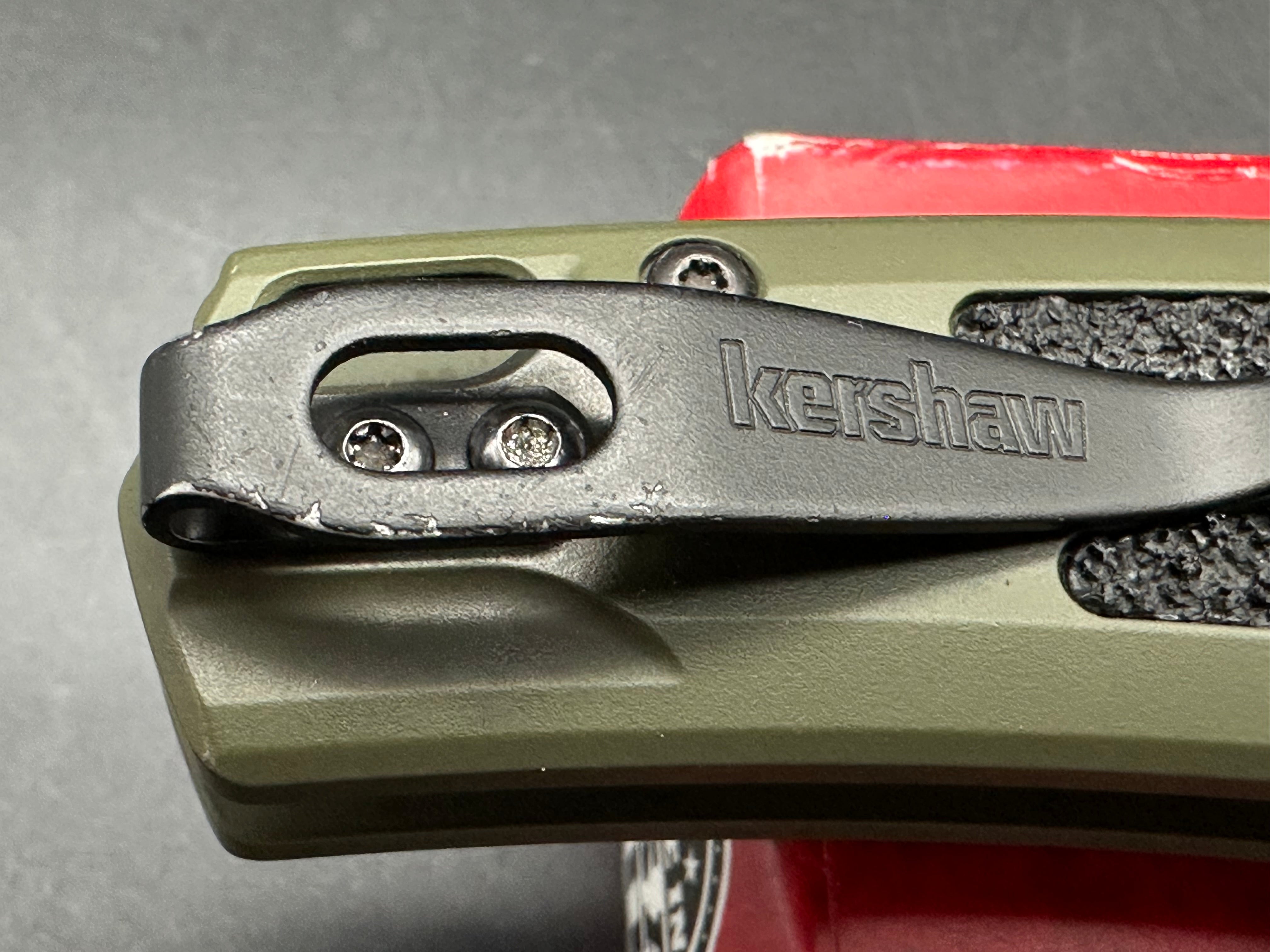 KERSHAW LAUNCH 16 SIDE OPENING AUTO KNIFE OLIVE/BLACK ALUMINUM HANDLE TANTO M4