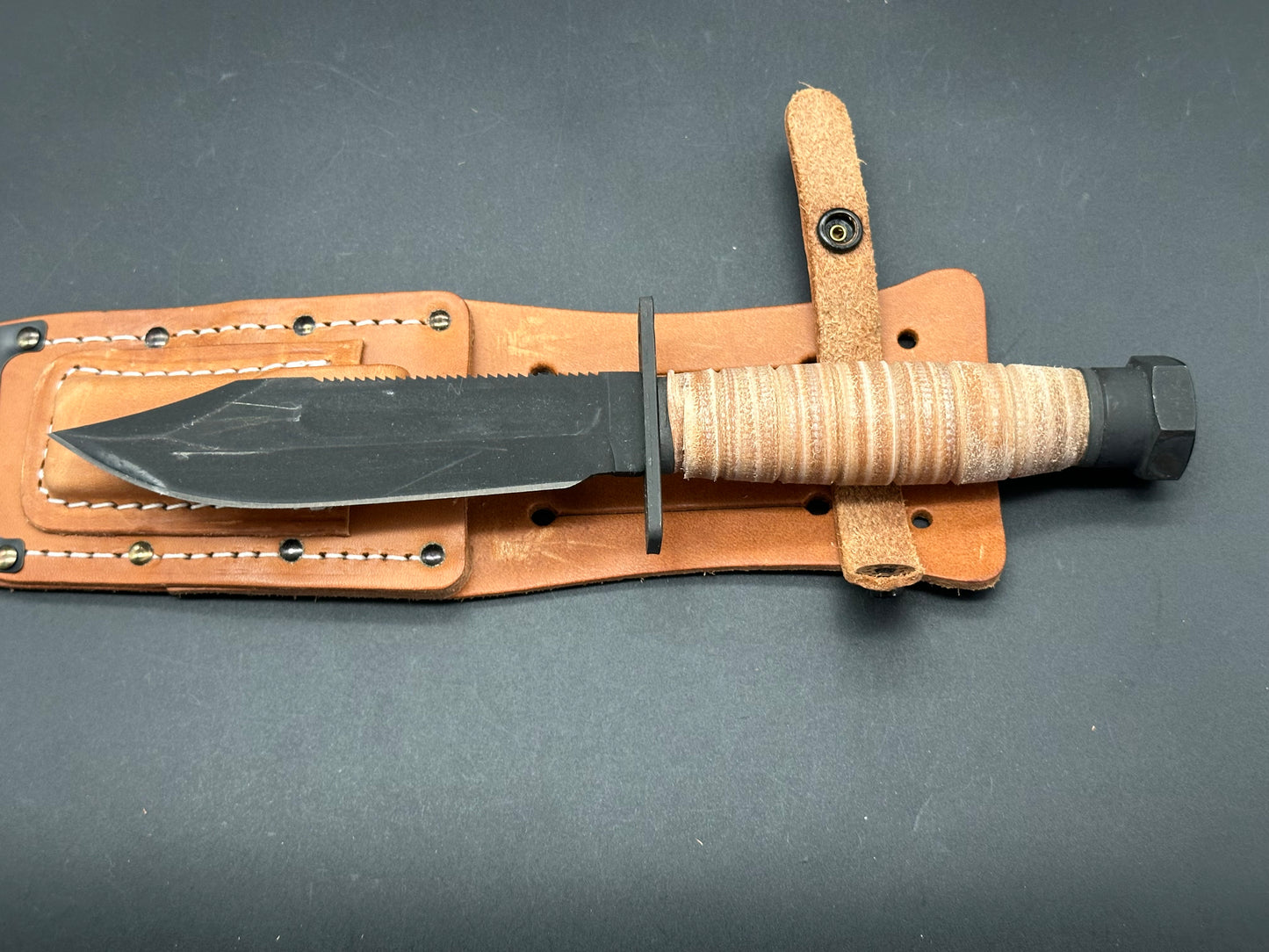 Ontario Knife Company 499 Survival Knife (scratches on blade from sheath)