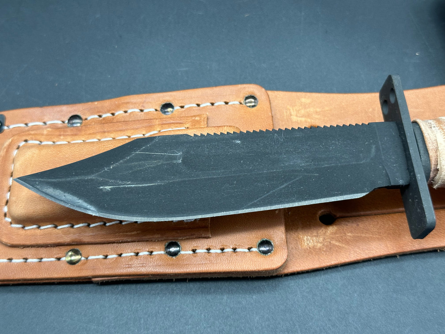 Ontario Knife Company 499 Survival Knife (scratches on blade from sheath)