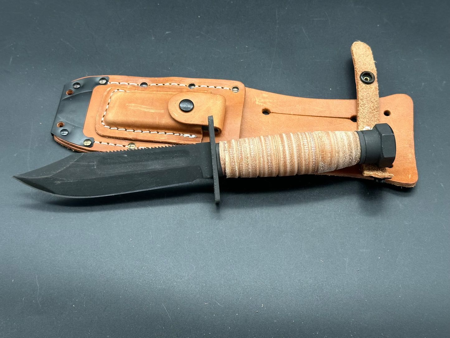 Ontario Knife Company 499 Survival Knife (scratches on blade from sheath)