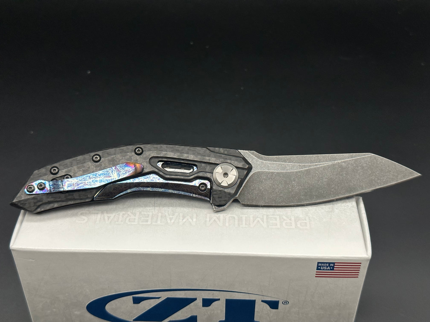 ZT0762 20CV Acid Wash Blade Anodized Clip Unused