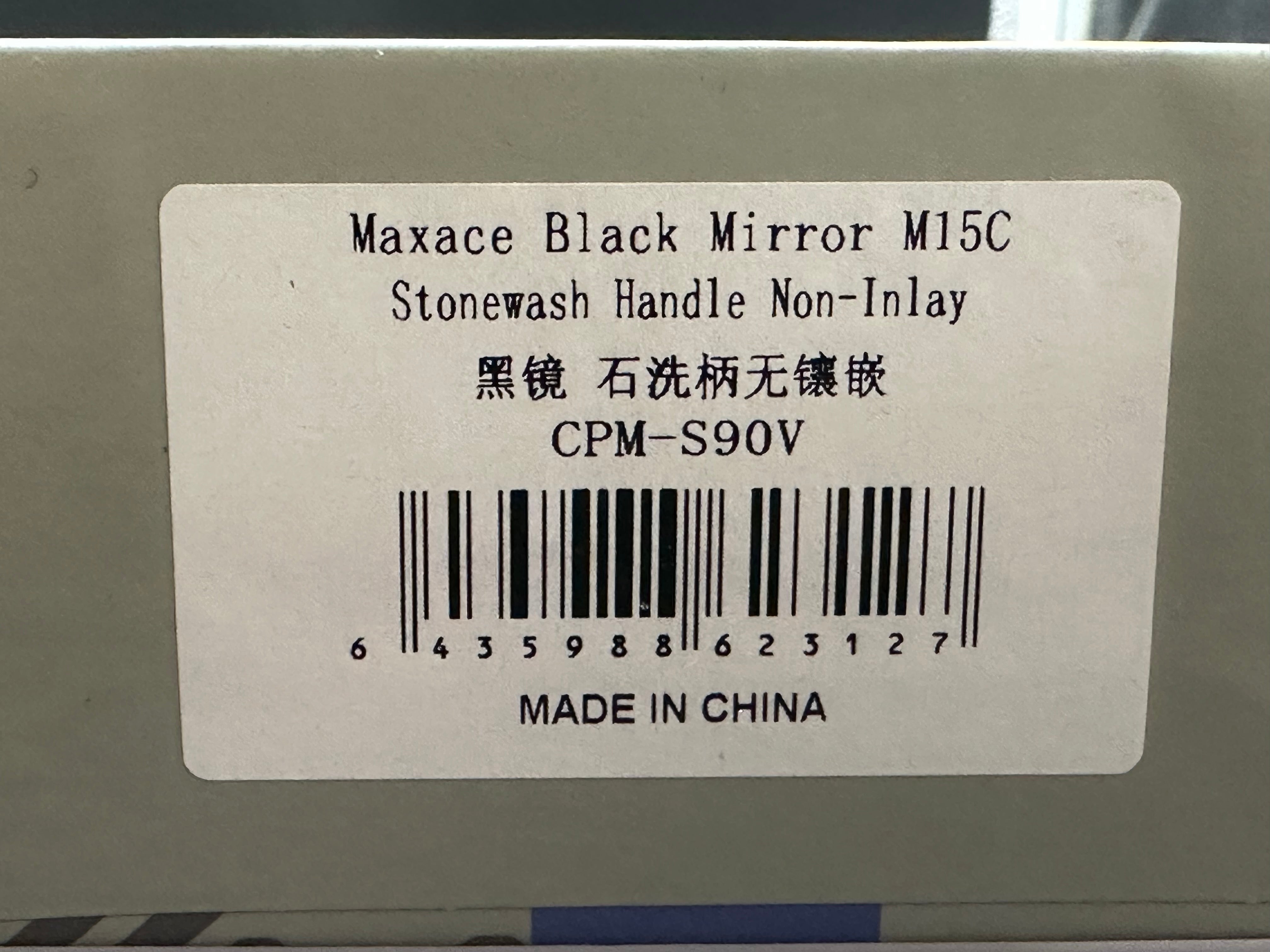 Maxace Black Mirror Solid Titanium Handle, 3.28" CPM-S90v Blade