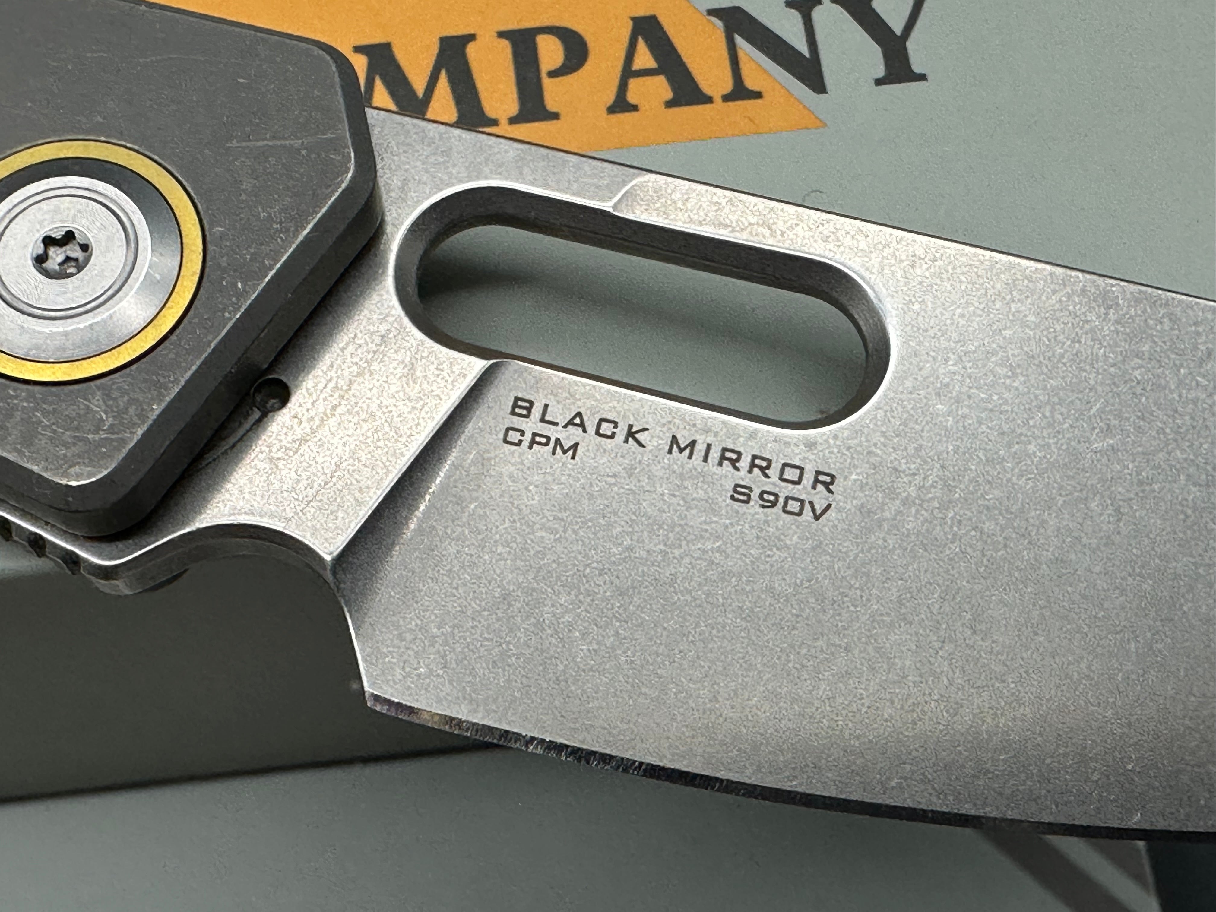 Maxace Black Mirror Solid Titanium Handle, 3.28" CPM-S90v Blade