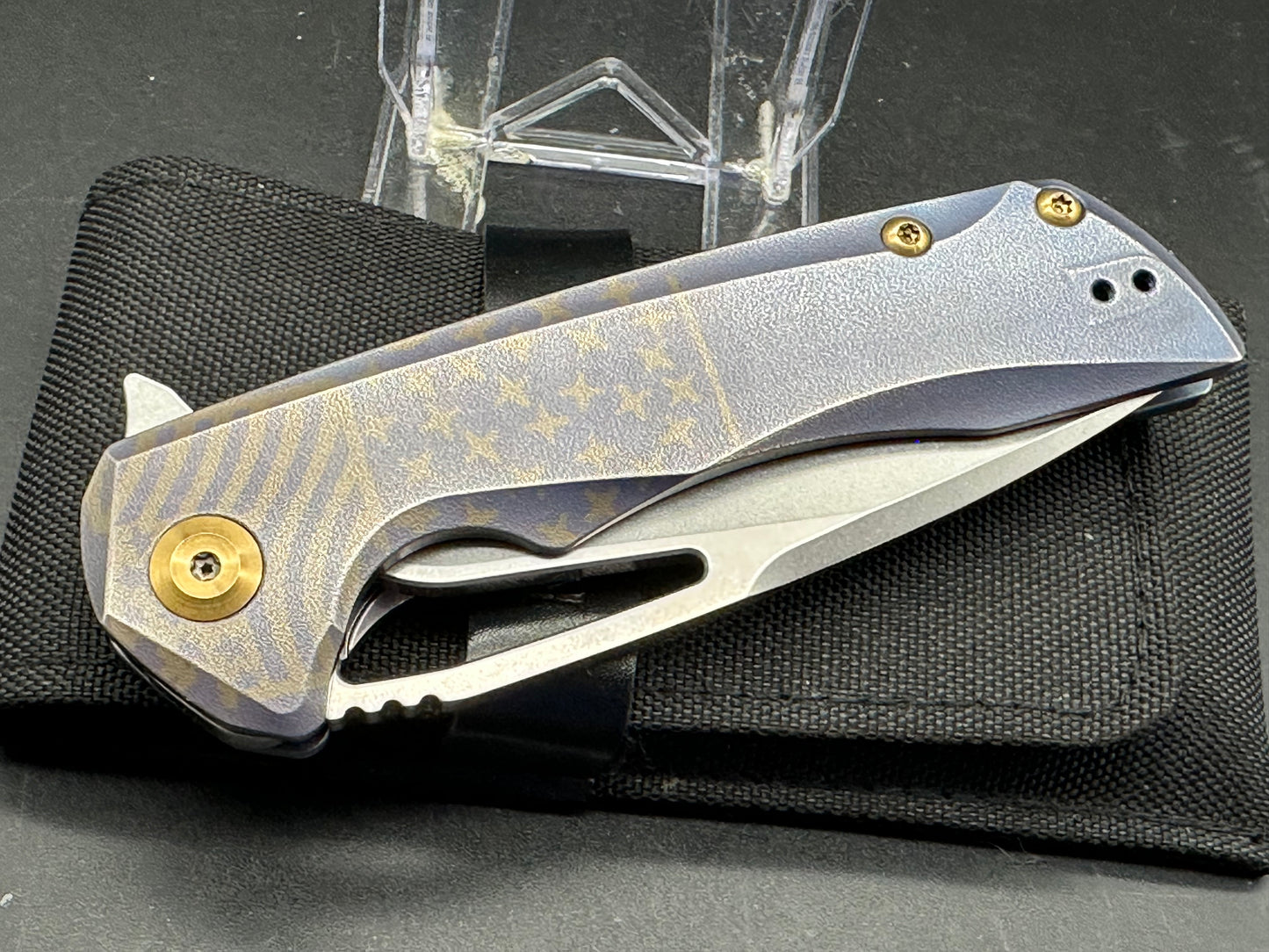 Kansept Knives Kryo Frame Lock Knife Blue Titanium