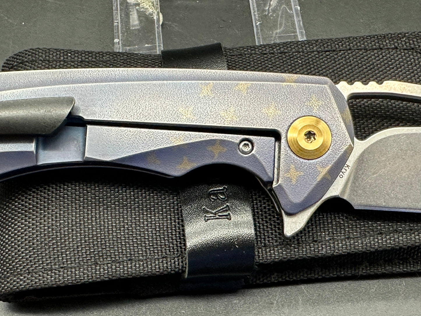 Kansept Knives Kryo Frame Lock Knife Blue Titanium