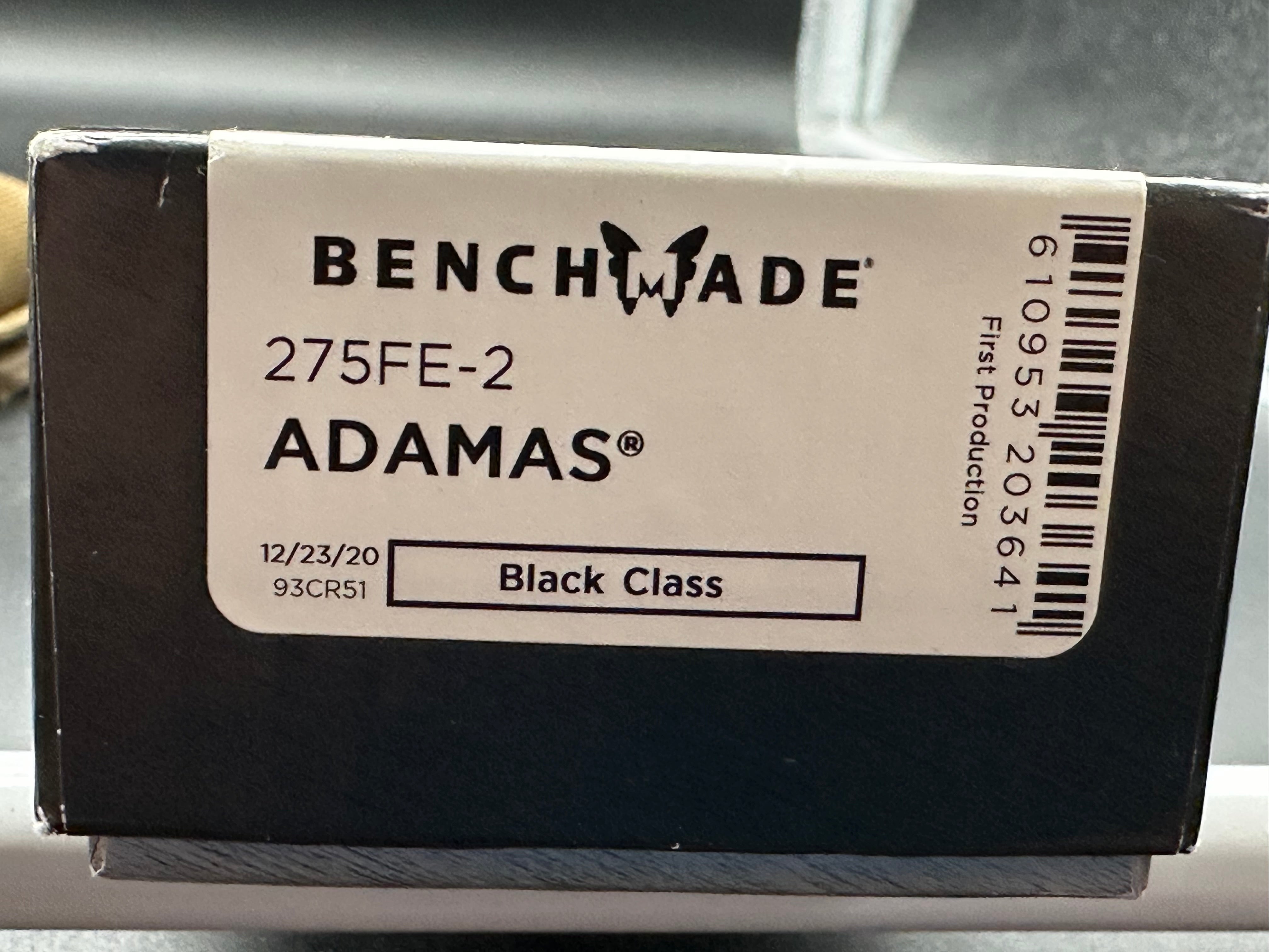 Benchmade Large Adamas First Production - Early Adamas CPM CruWear