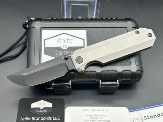 Knife Standards RR Standard beadblast titanium handle w/DLC Magnacut blade