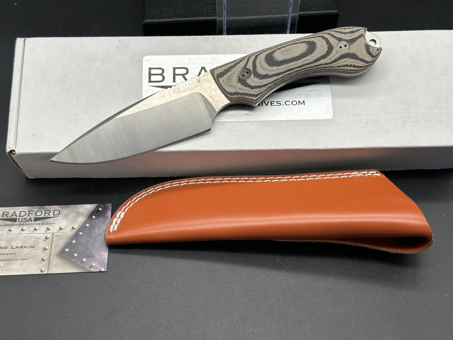 Bradford Knives Guardian4 Knife 3D Camo Micarta (False Edge/N690/SW)