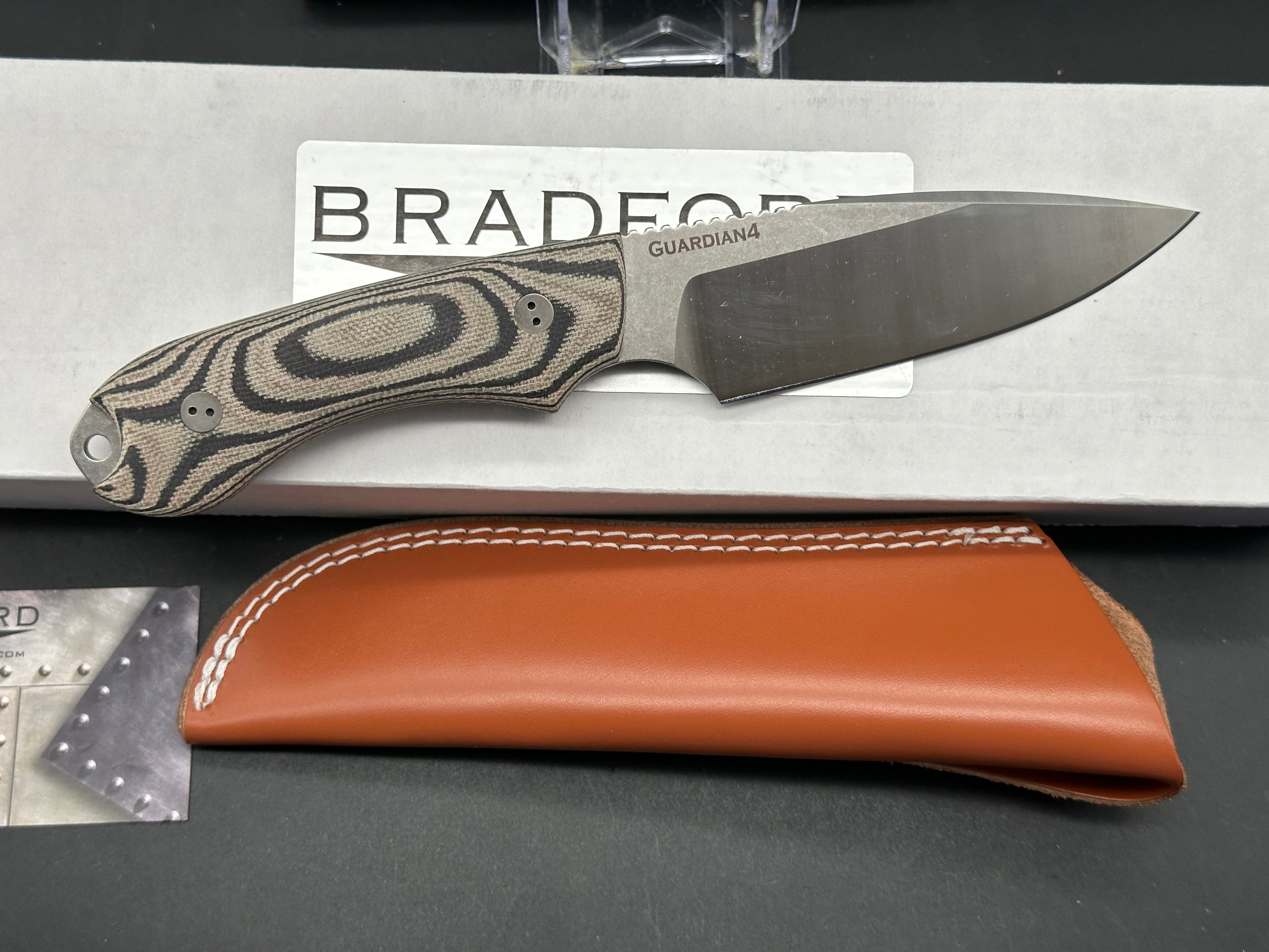 Bradford Knives Guardian4 Knife 3D Camo Micarta (False Edge/N690/SW)