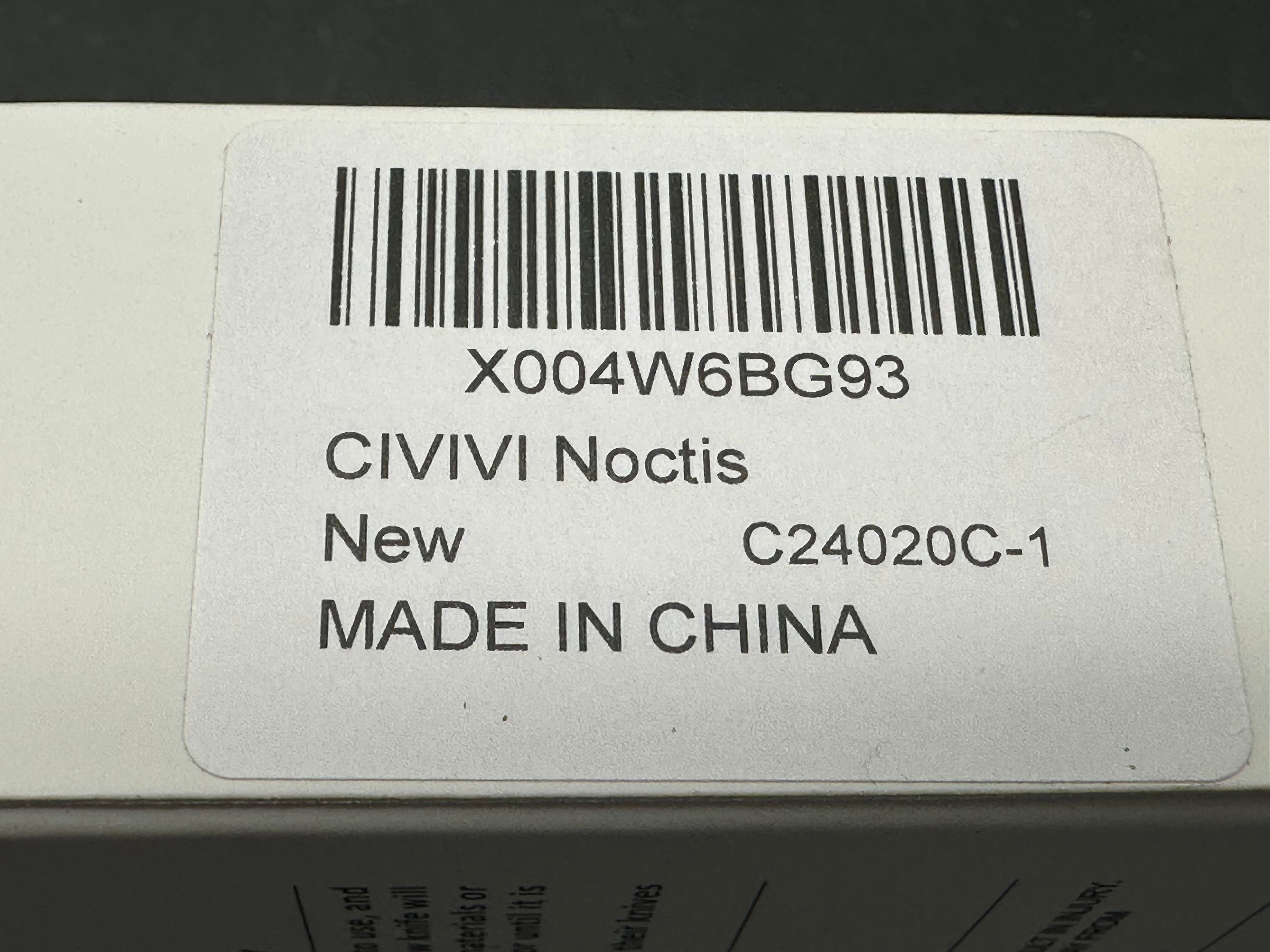 CIvivi Noctis, 2.98" Nitro-V Stonewash Straight Back Blade with Black G10 Scales
