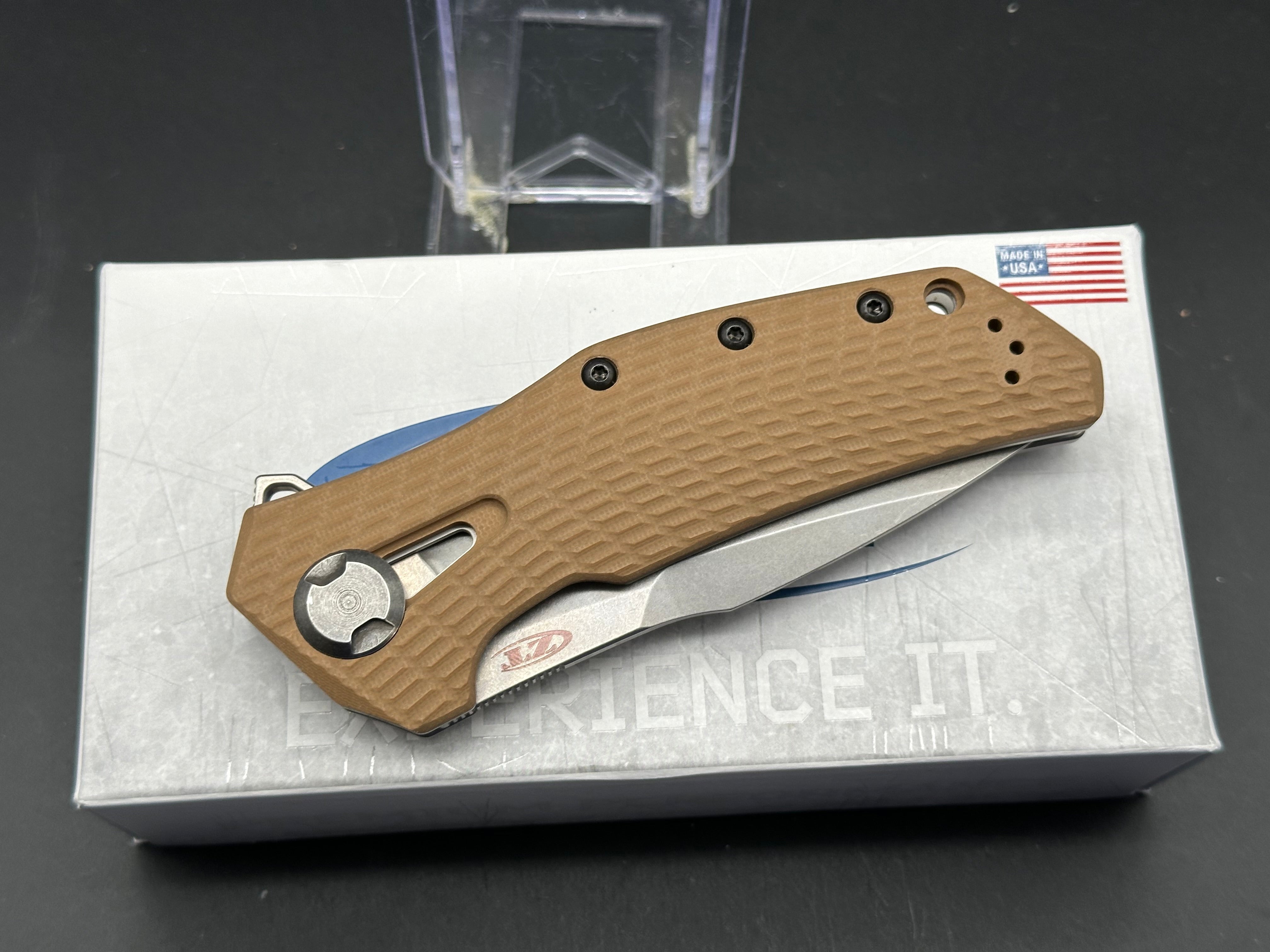 Zero Tolerance 0308 Flipper Knife Coyote G10 (3.75" Stonewash)