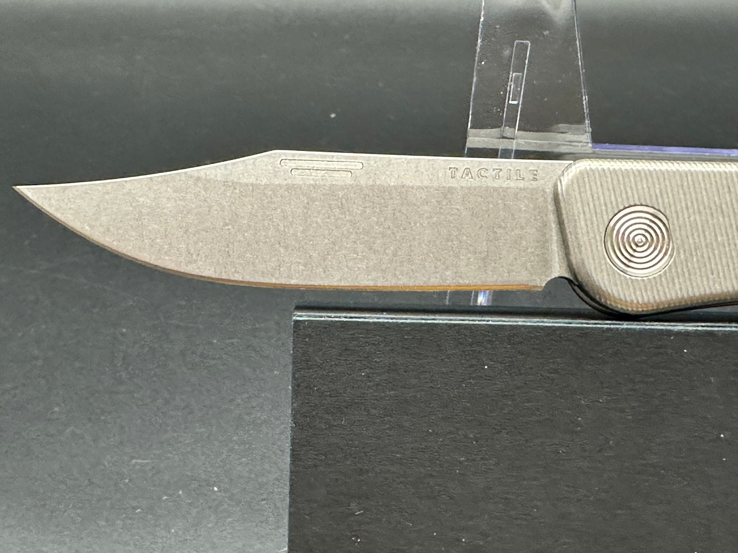 Tactile Knife Co. Bexar Slip Joint Knife Titanium (2.8" Stonewash MagnaCut)