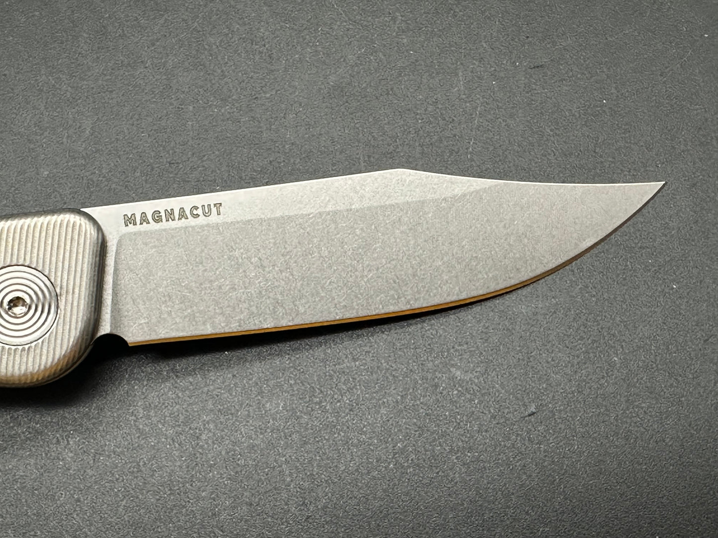 Tactile Knife Co. Bexar Slip Joint Knife Titanium (2.8" Stonewash MagnaCut)