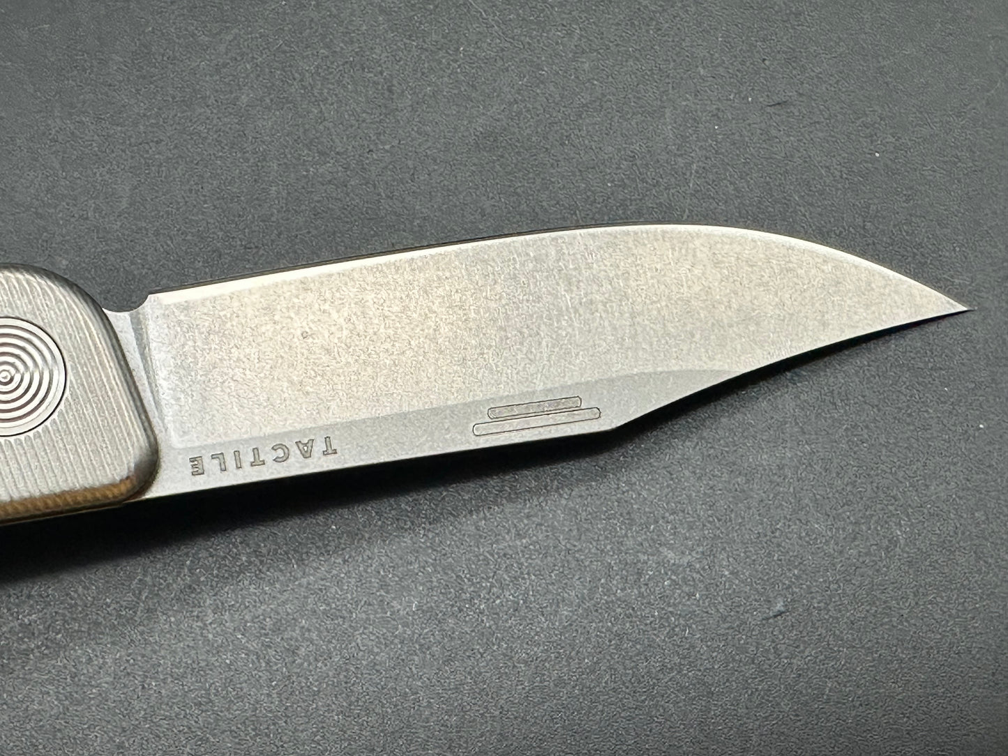 Tactile Knife Co. Bexar Slip Joint Knife Titanium (2.8" Stonewash MagnaCut)